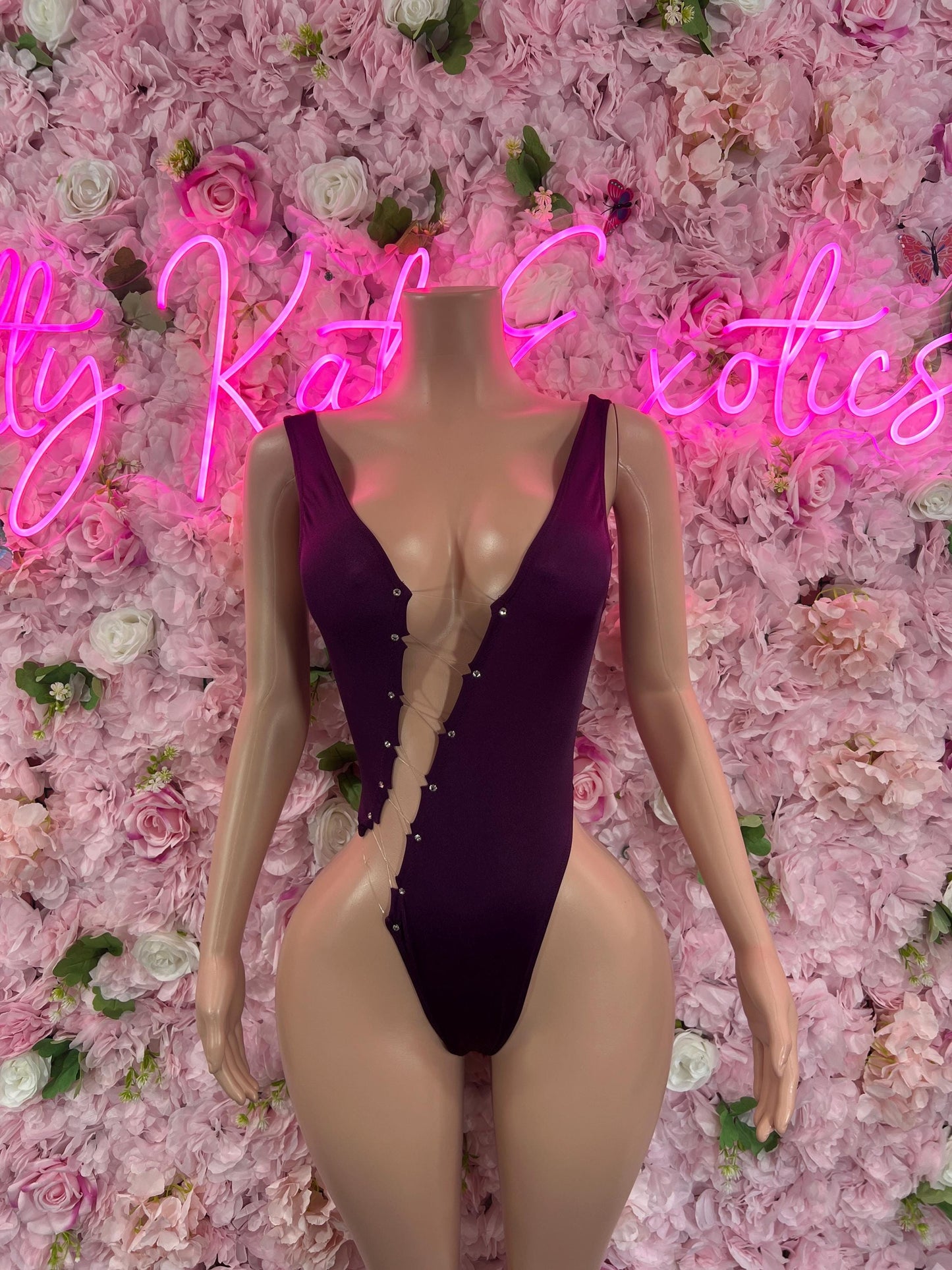 Exotic DancewearOne Piece Plum