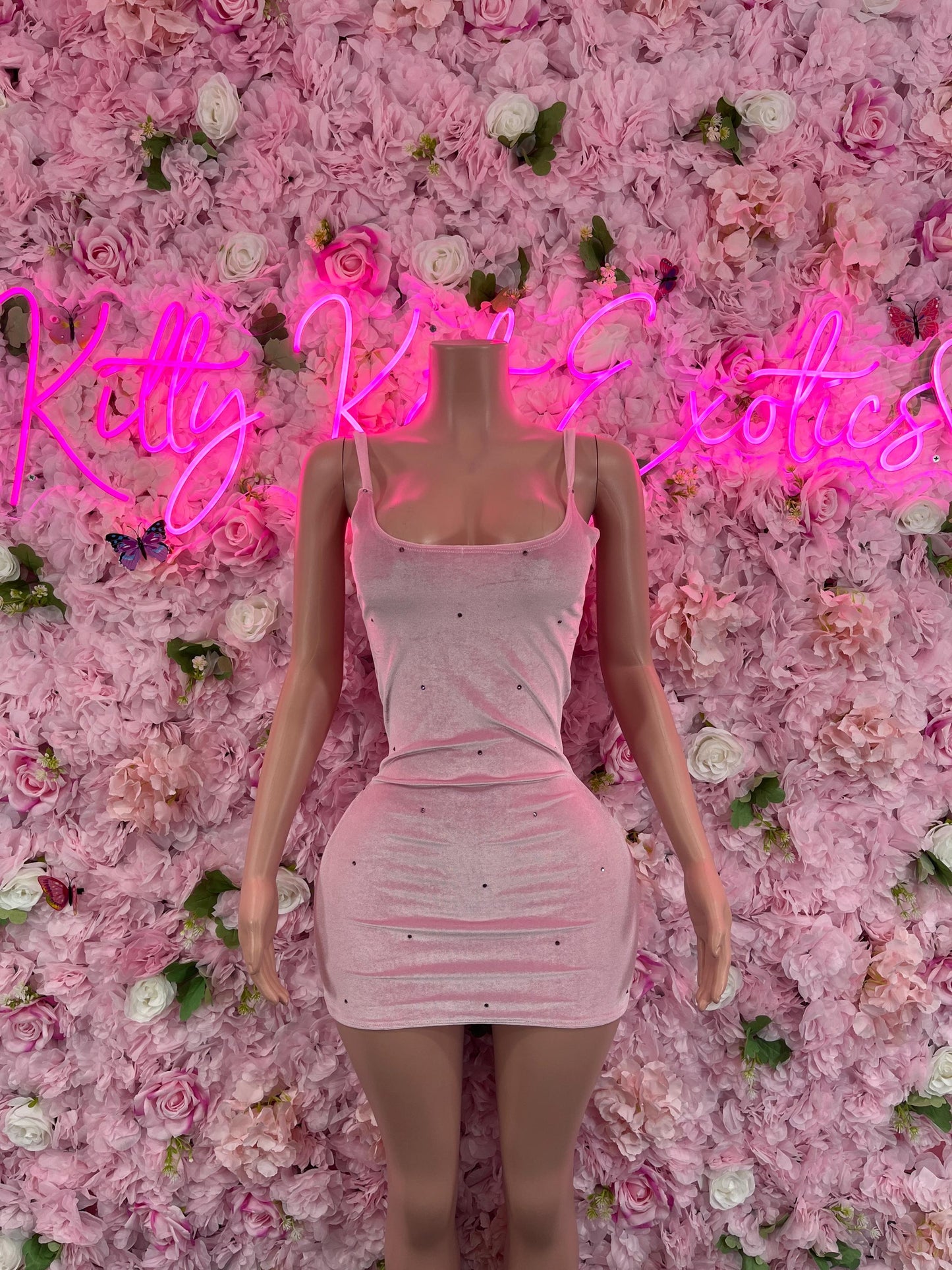 Baby Pink Velvet Dress Soft and Elegant Party, Evening, or Casual Wear | Luxurious Women's Fashion Womens Clothing