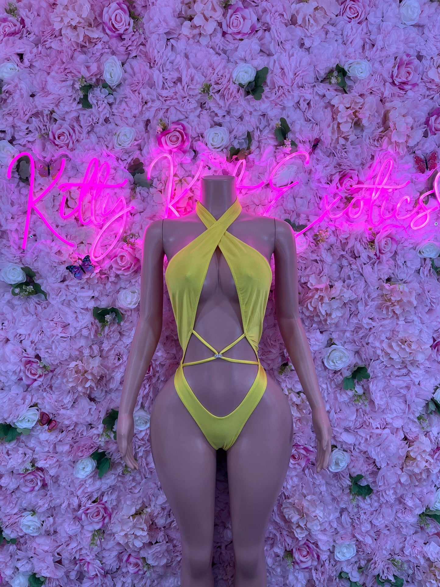 Exotic DancewearOne Piece Yellow