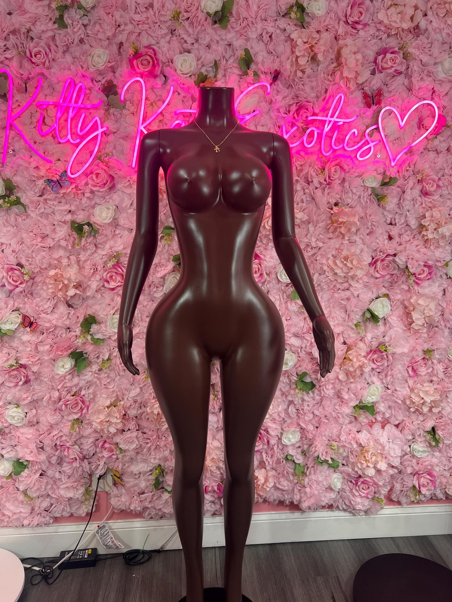 Custom BBL ‘Ebony Mannequin with Arms & Stand (Package #3) Fast 3-Day Shipping | Premium Display Mannequin