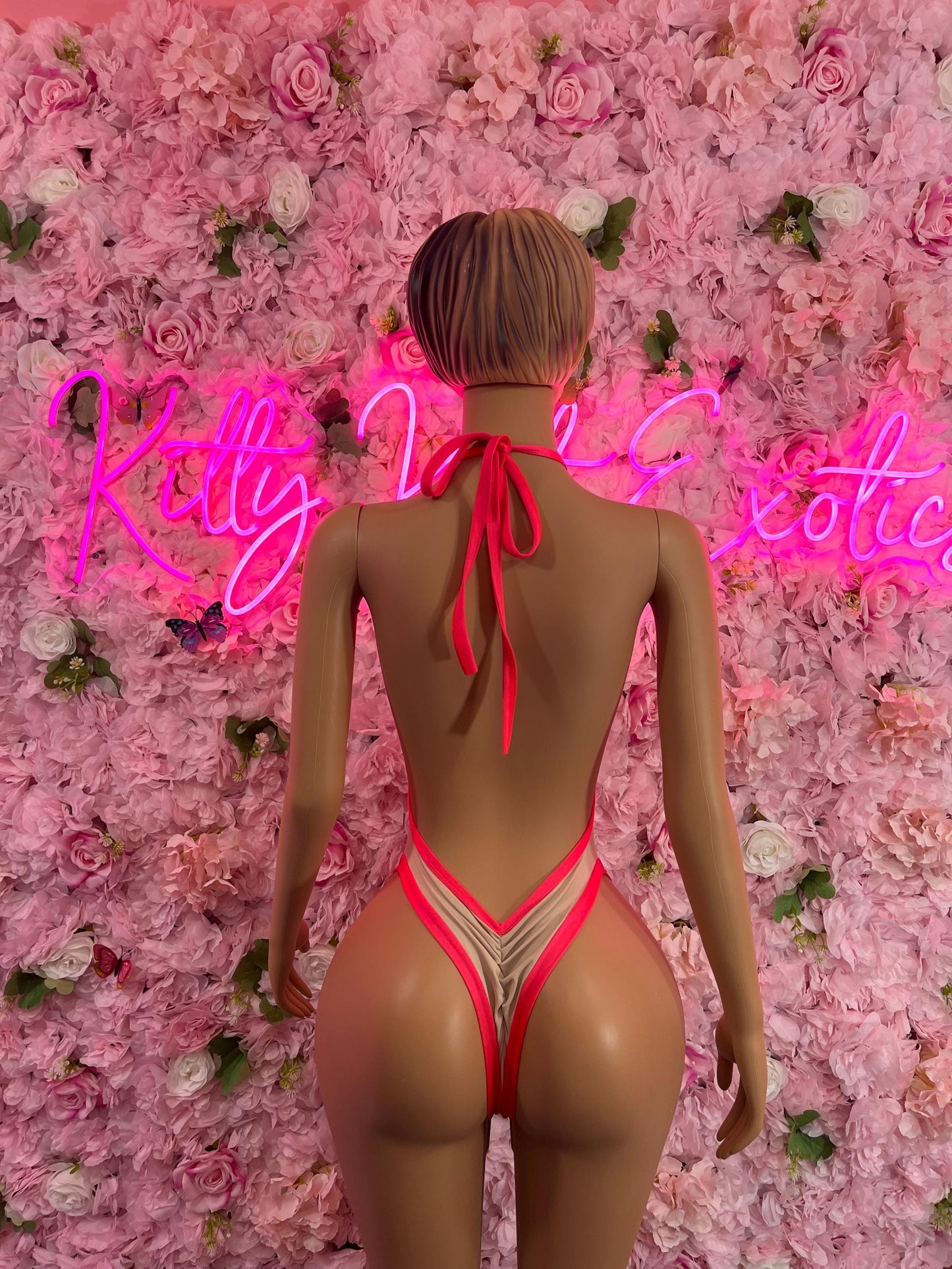 One Piece Bodysuit Pink/Grey Ravewear Festival wear