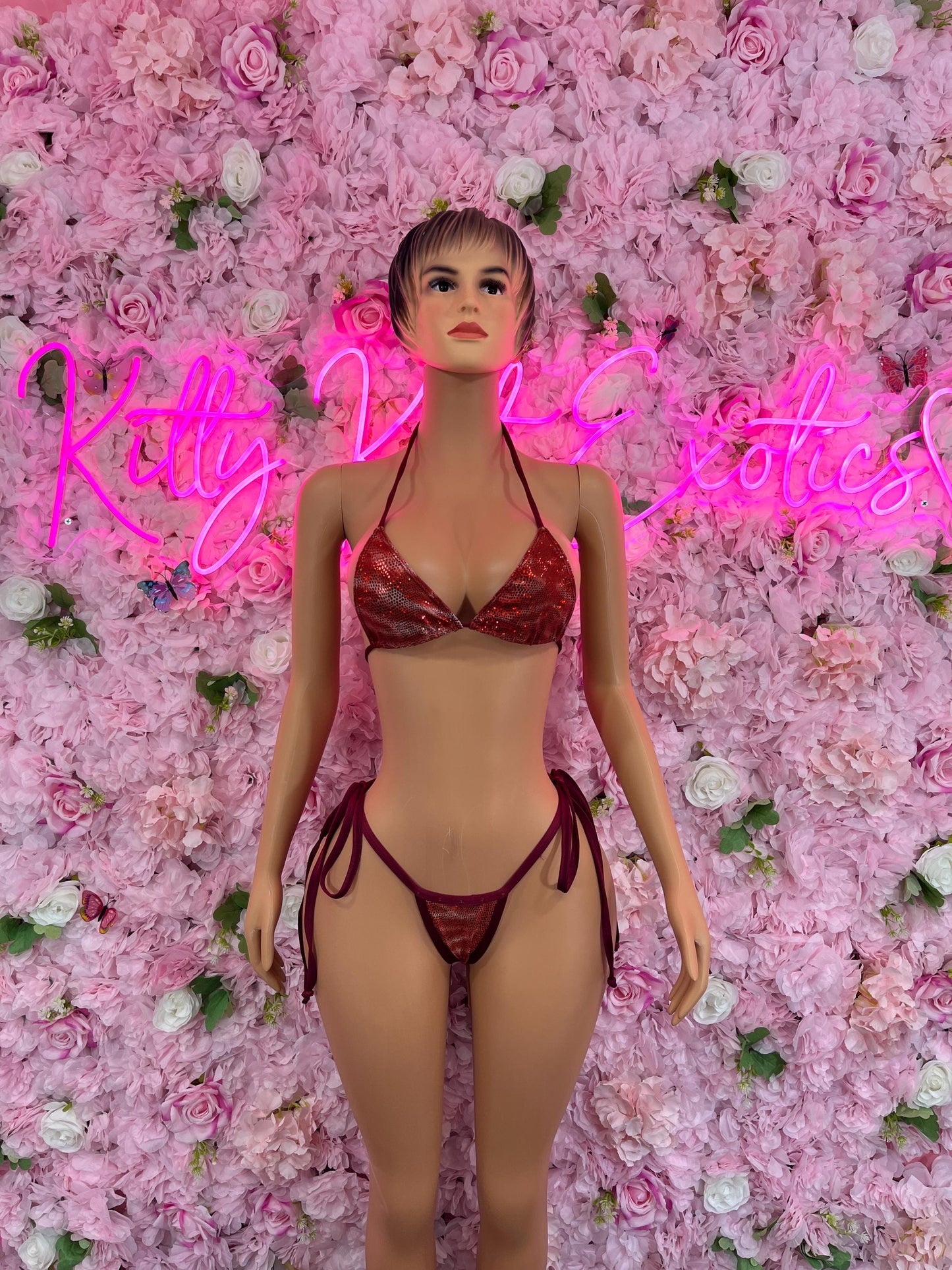 Two Piece Amber Metallic Bikini