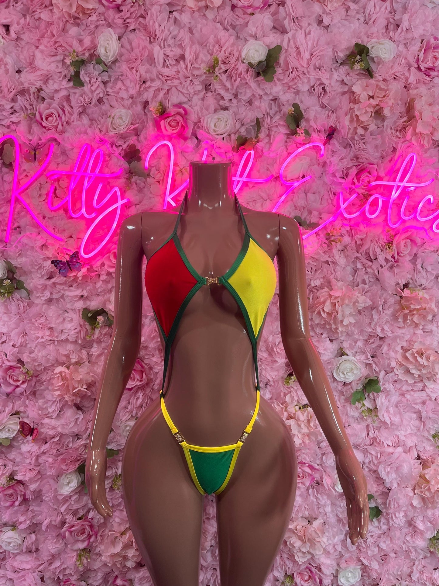 One Piece Bolivian Flag Bikini Festival Wear