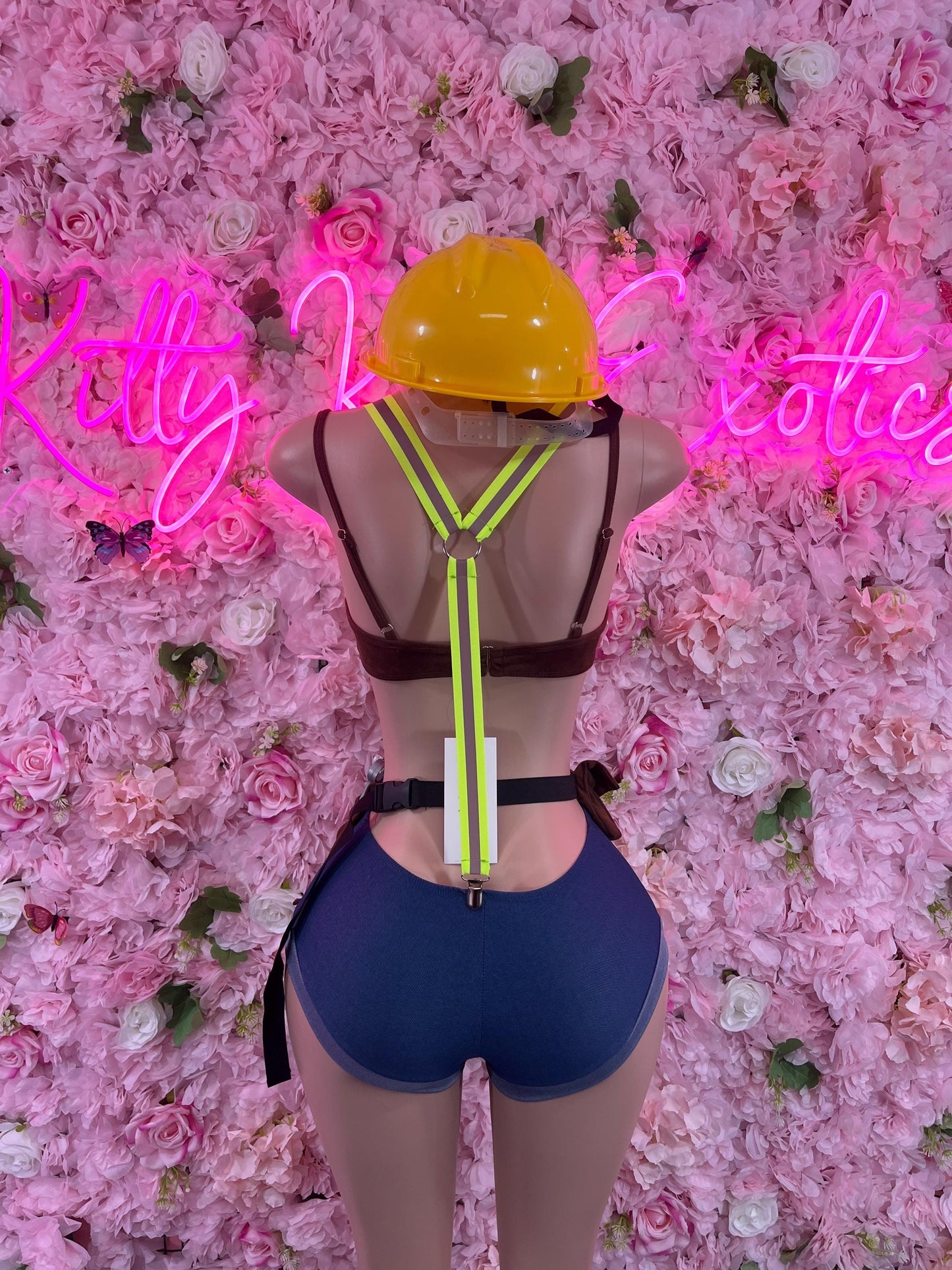 Halloween Costume “Construction Worker - All Accessories Shown Included Ravewear Festival wear (small)