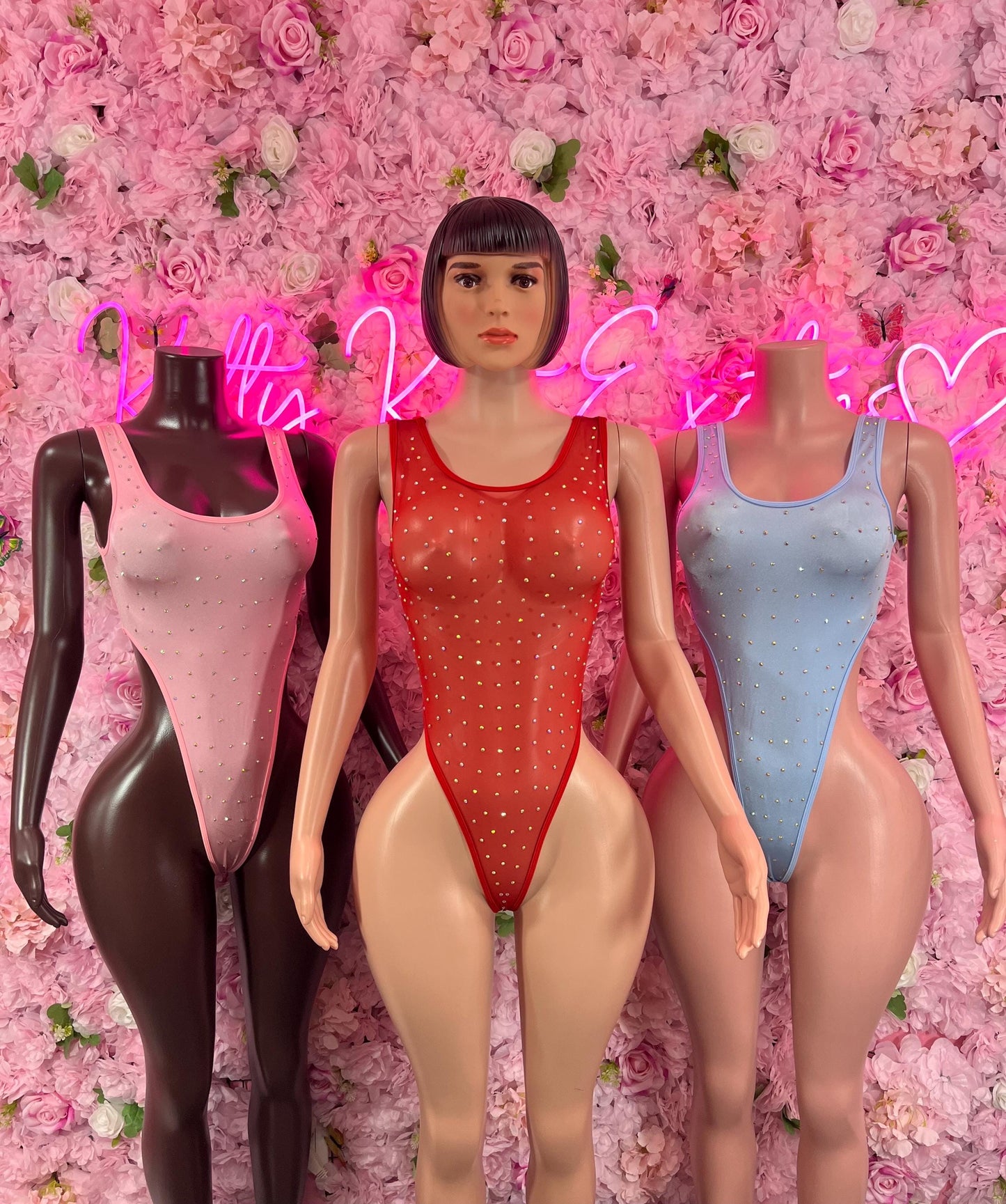 Exotic DancewearOne Piece Bodysuit Baby Blue Exotic Dancewear Performance Wear Stripper wear