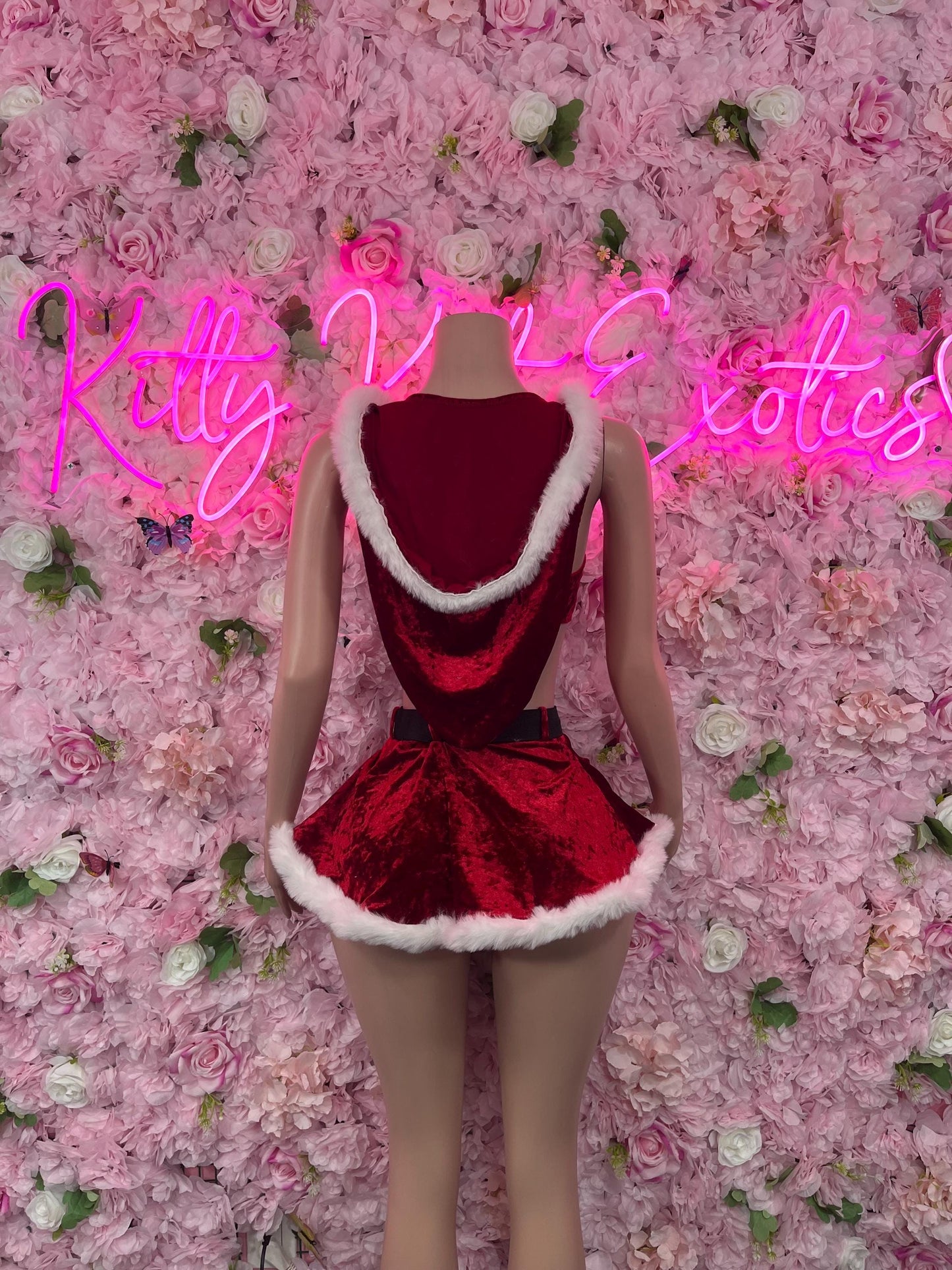 Sexy Santa Christmas Costume - Two Piece Holiday Outfit - Festive Womens Christmas Lingerie Christmas