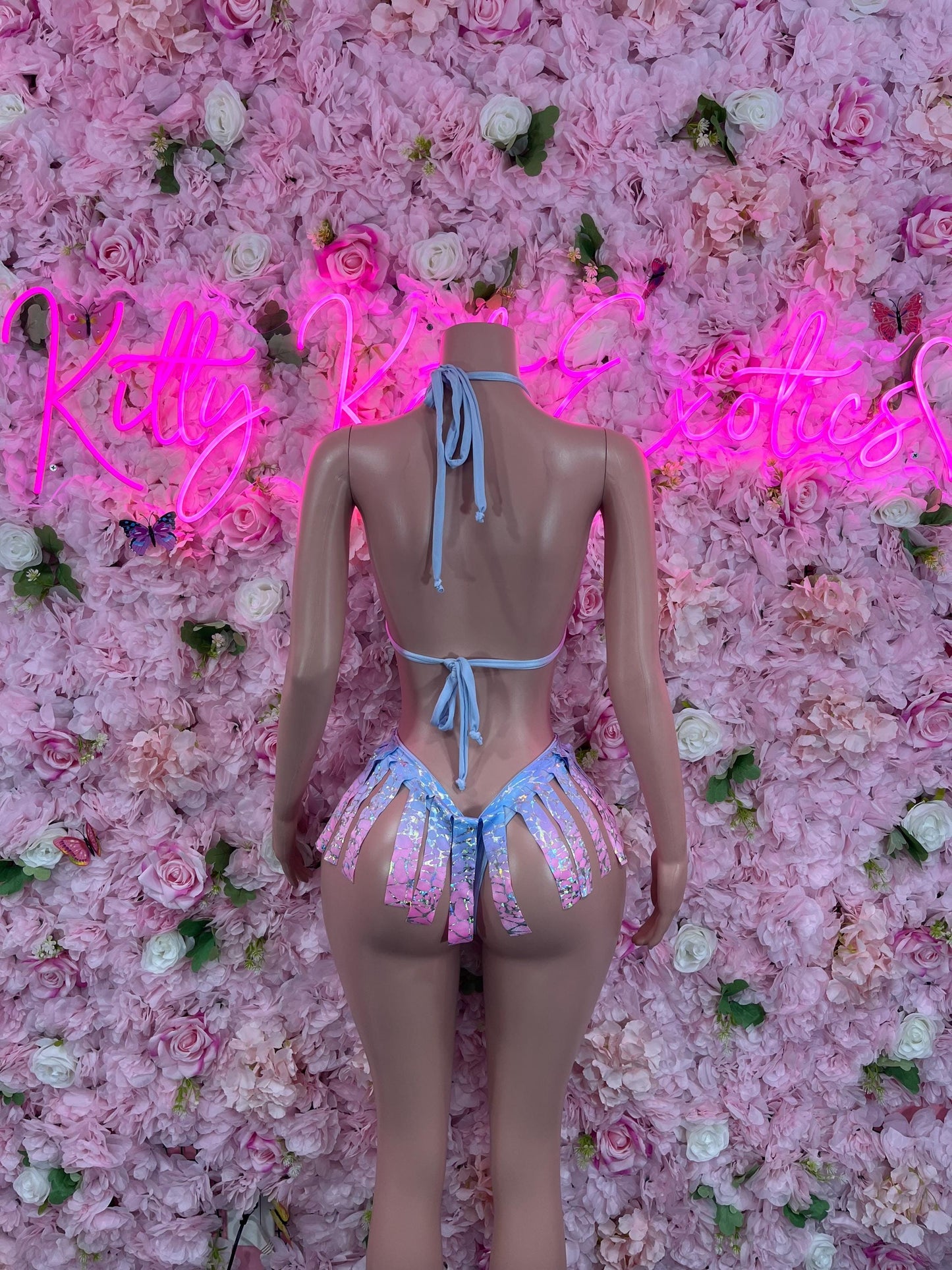 Two Piece Multicolor Fringe Dancewear Festivalwear Exoticwear