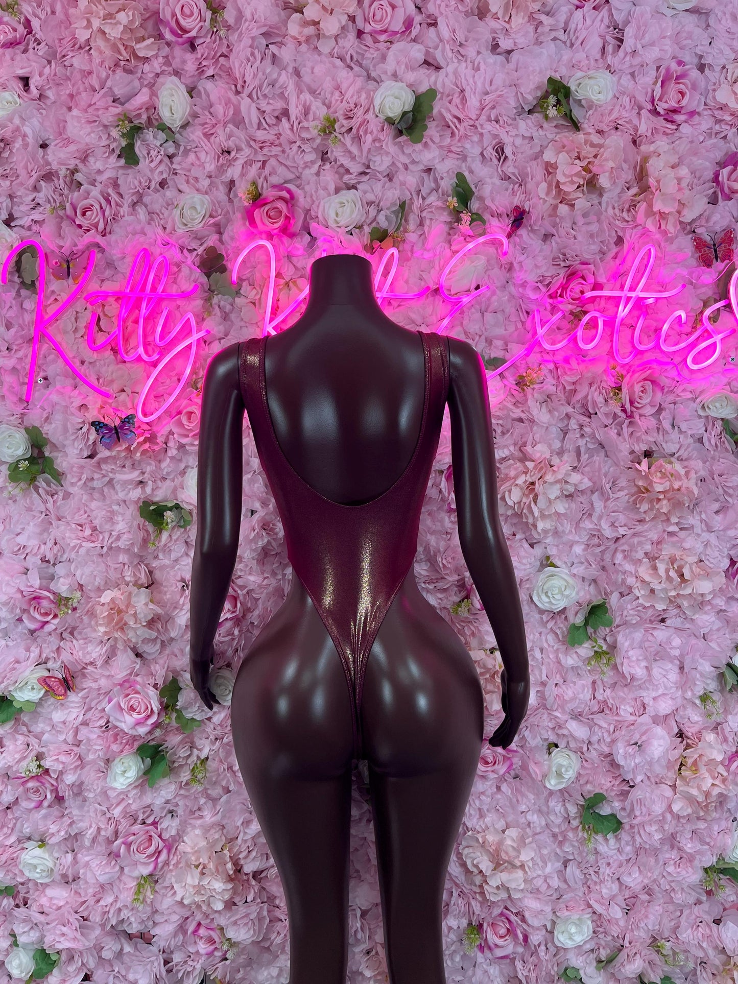 Exotic DancewearOne Piece Bodysuit Purple Dancewear Bottlegirl Outfit Clubwear