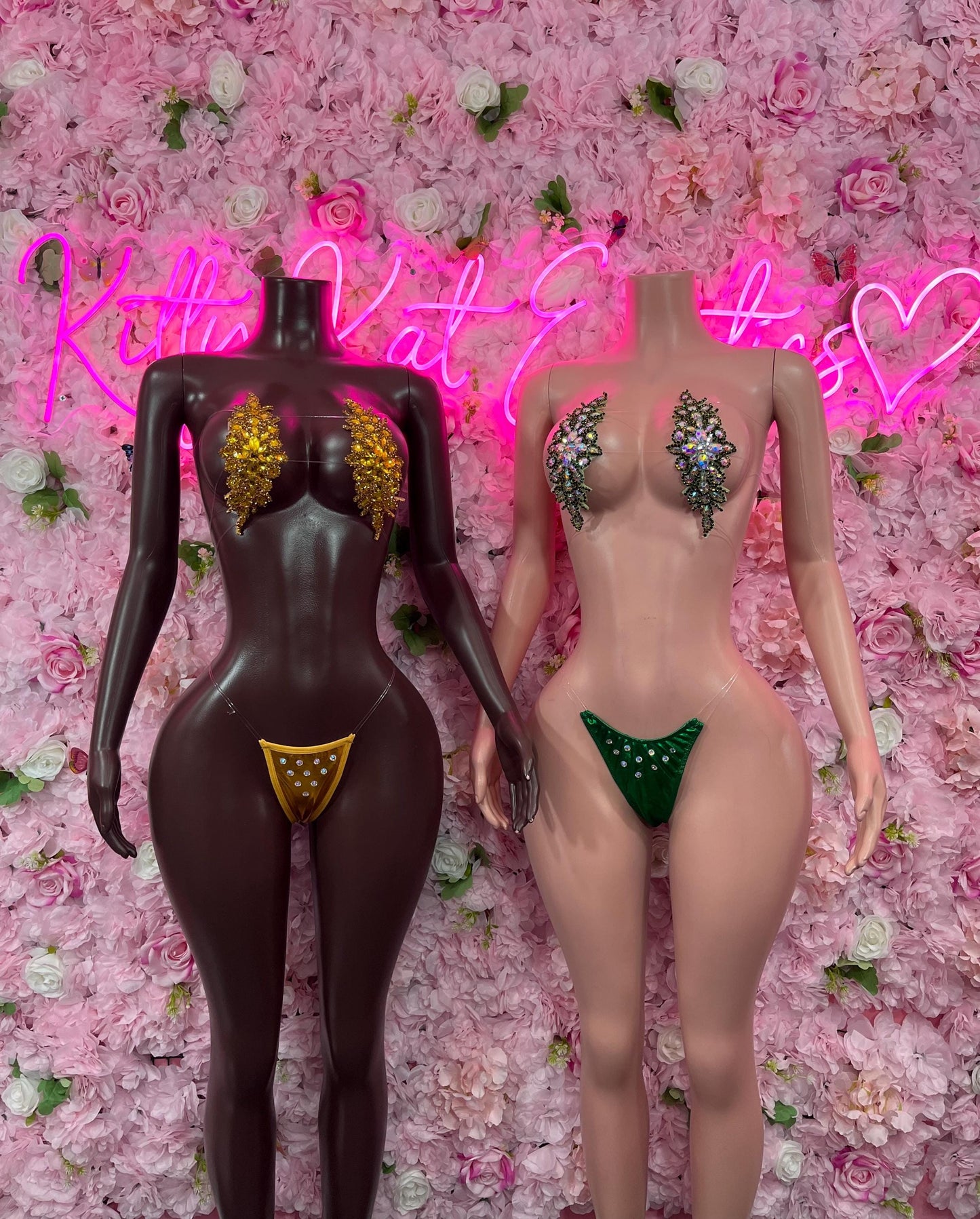 Two Piece Gold Rhinestone Dancewear Festival Wear Exotic Ravewear