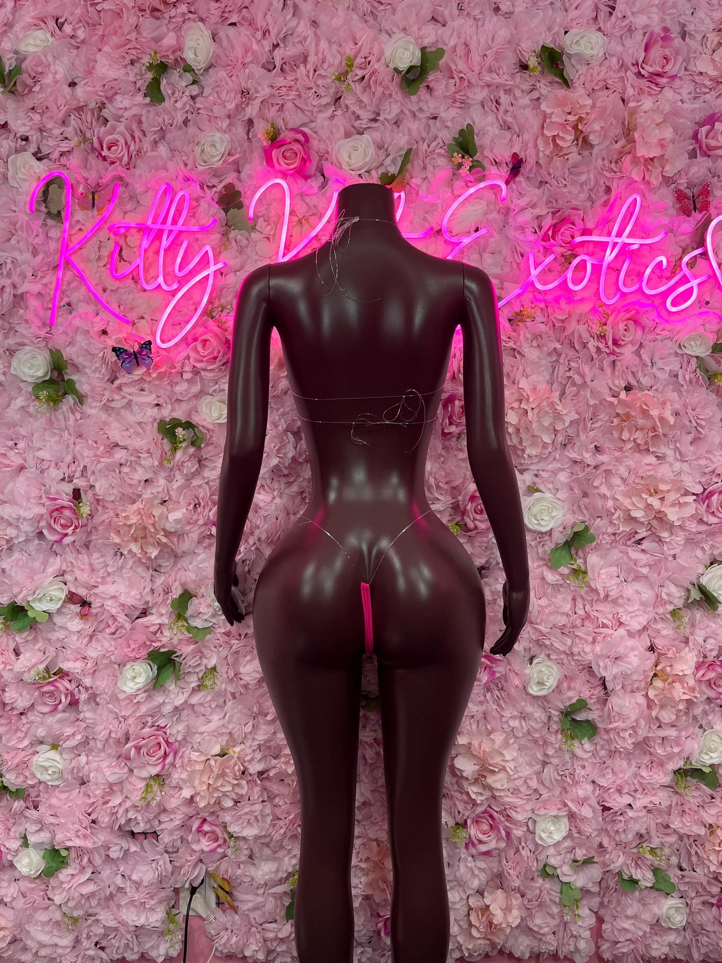 Two Piece Pink Rhinestone Dancewear Festival Wear Exotic Ravewear Costume Perfomer Outfit