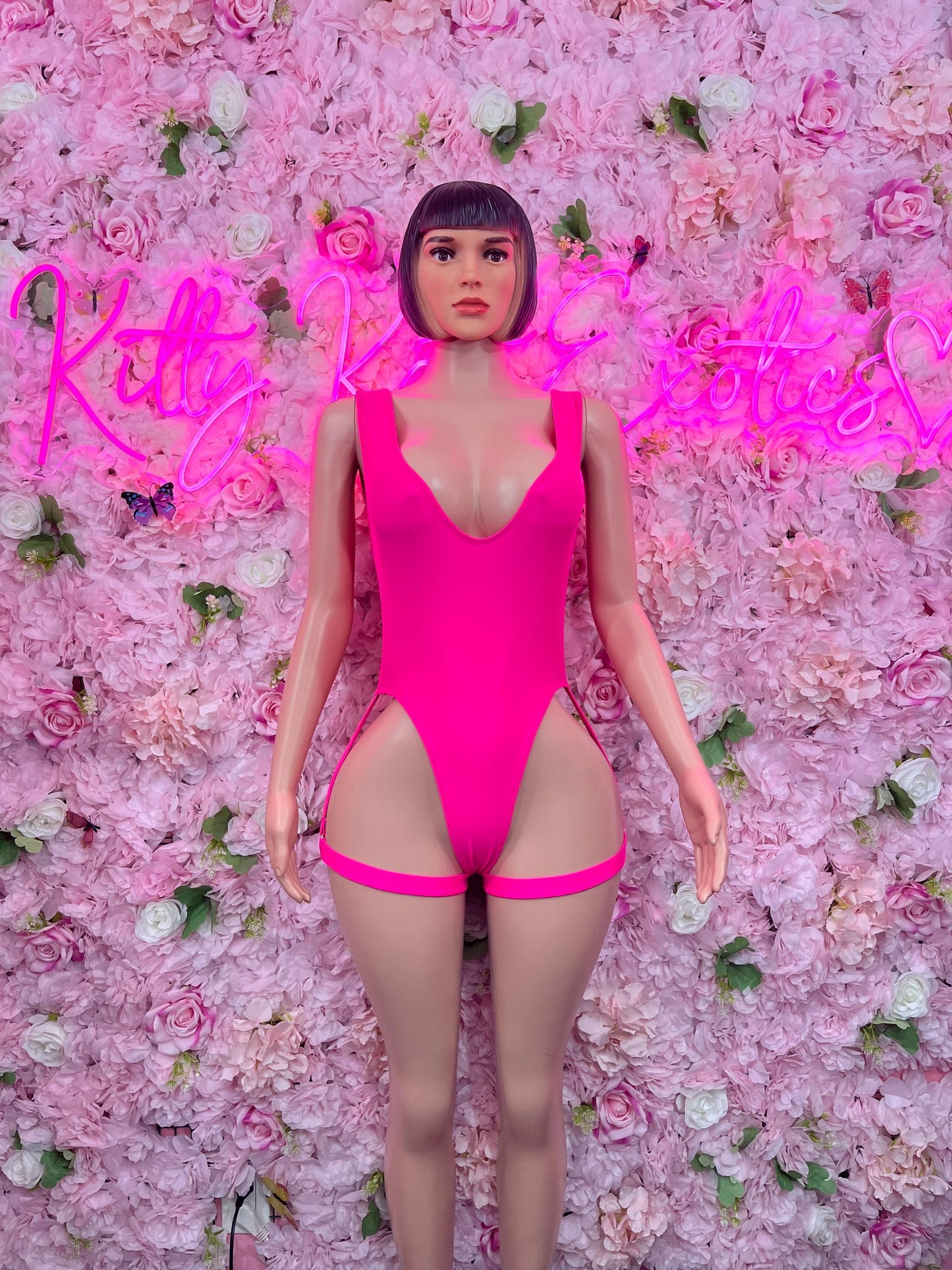 One-Piece Pink Bodysuit Dancewear Festival Wear Ravewear Festive