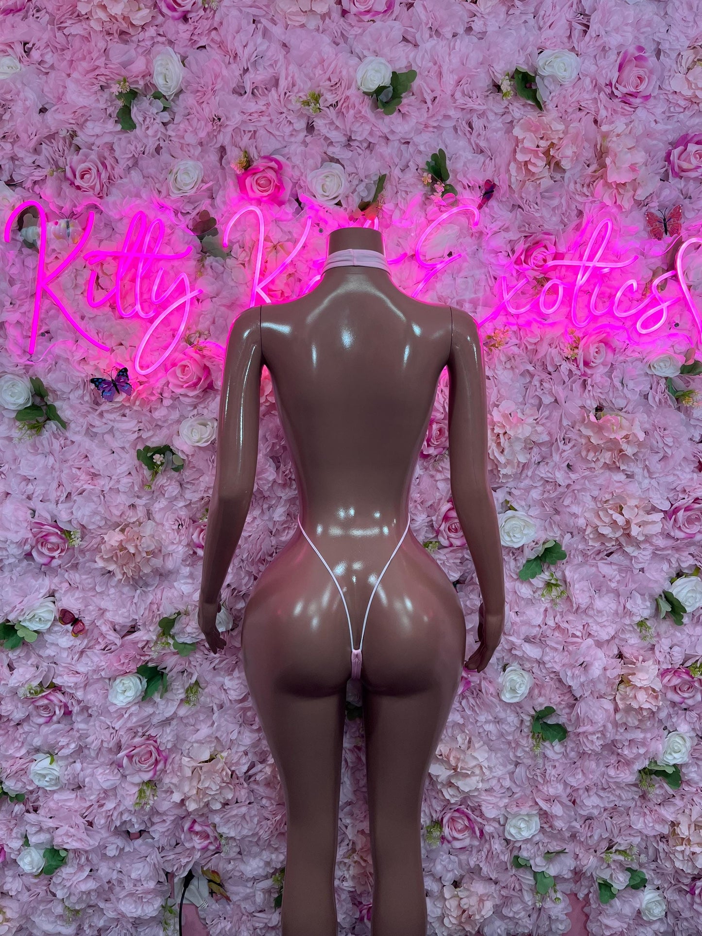 Exotic Dancewear Bottlegirl One-Piece Pink Slingshot Exotic Dancewear for Performers, Raves, or Night Out | Bottle girl Outfits