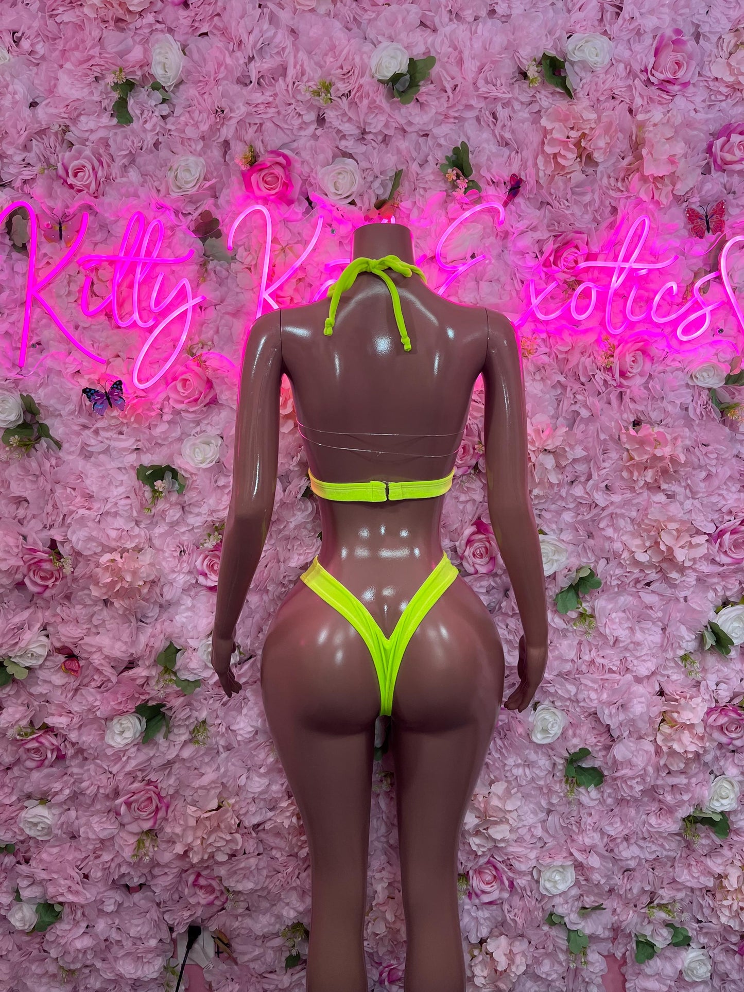 Rave wear Two Piece Neon Green Sexy Party Outfit, Clubwear, or Night Out Fashion | Bartender Ravewear Look Women's Clothing