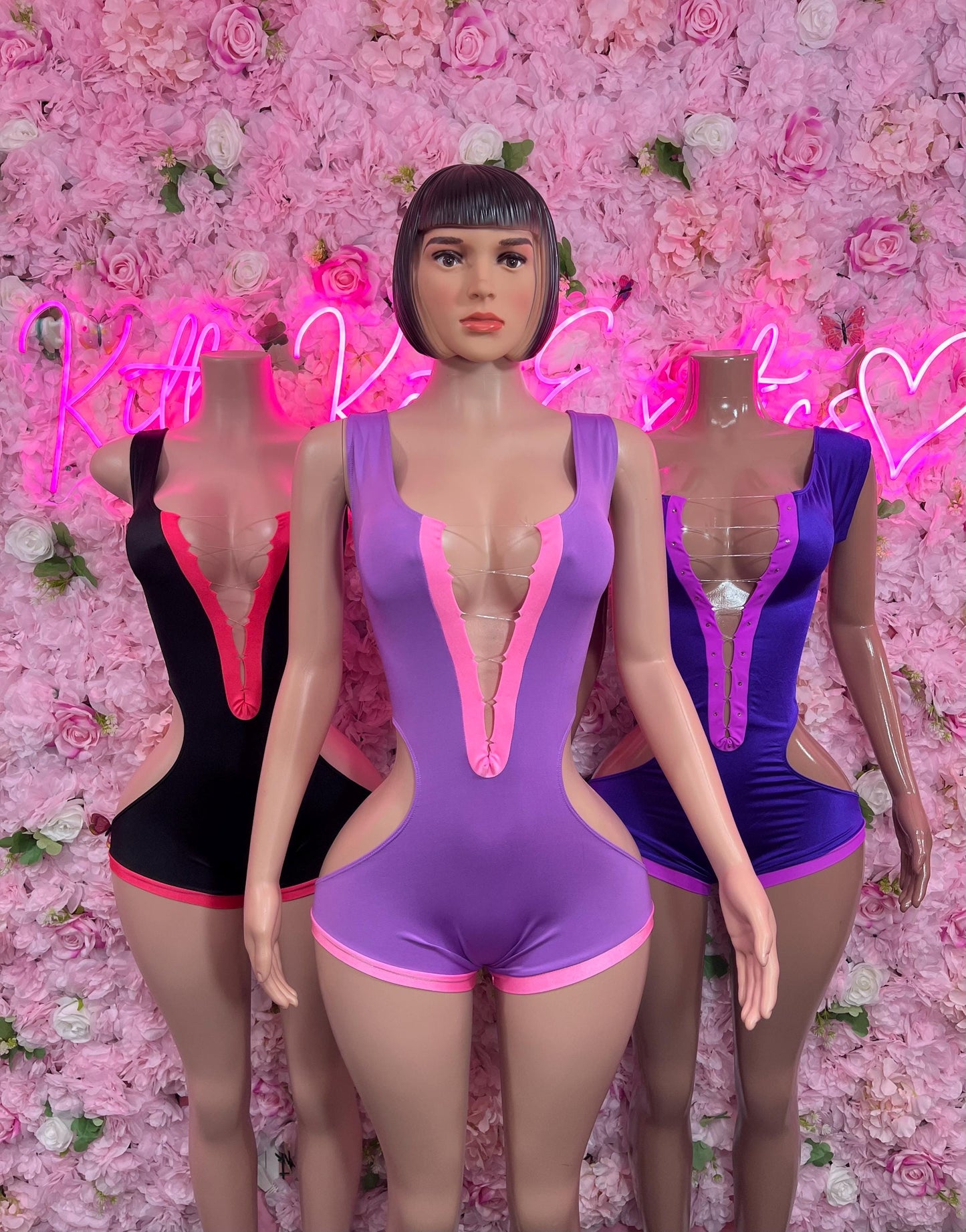 Bottlegirl One Piece Bodysuit Purple Pink Ravewear Festival wear