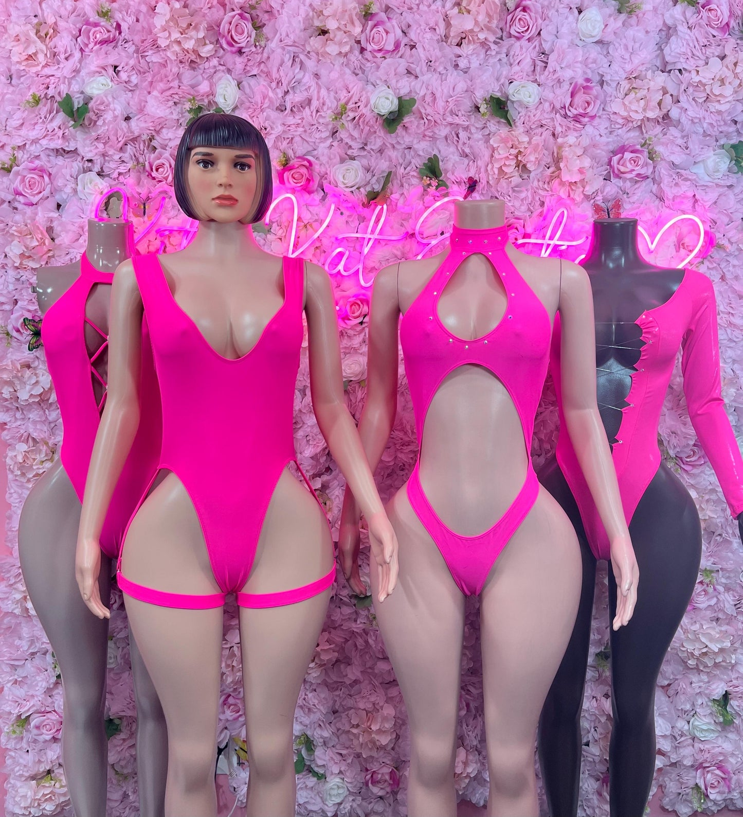 One-Piece Pink Bodysuit Dancewear Festival Wear Ravewear Festive