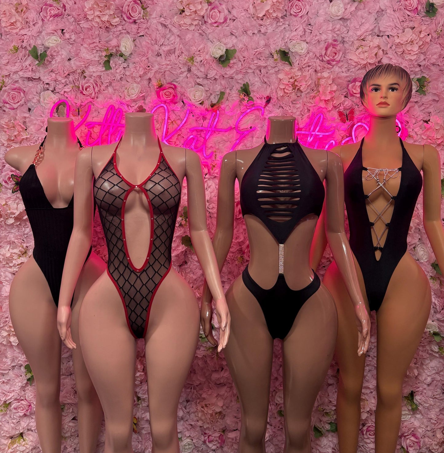 Ravewear One Piece Black Bodysuit Exotic Dancewear for Performers, Raves, or Night Out | Sexy and Flattering Style