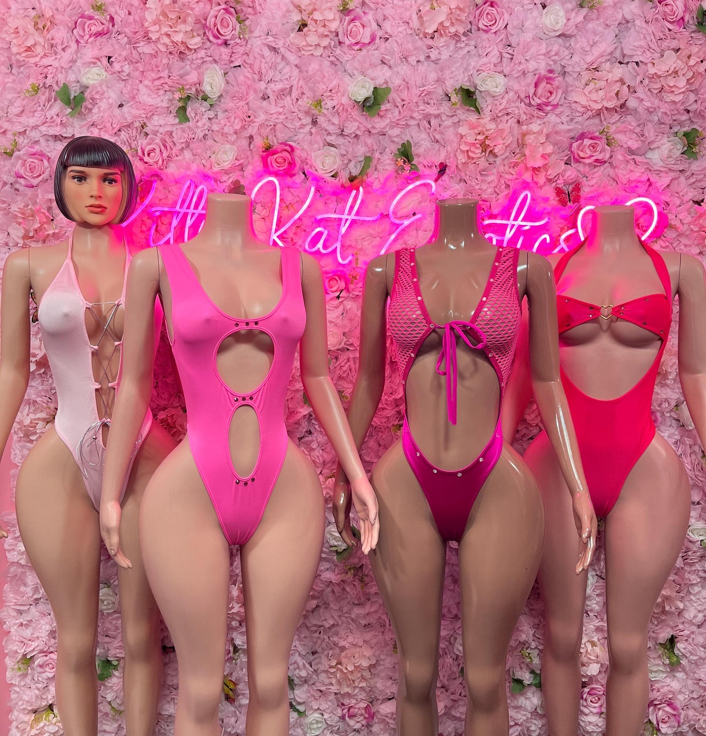 Festival Wear One Piece Pink Fishnet Bodysuit Exotic Dancewear for Performers, Raves, or Night Out | Sexy and Flattering Style
