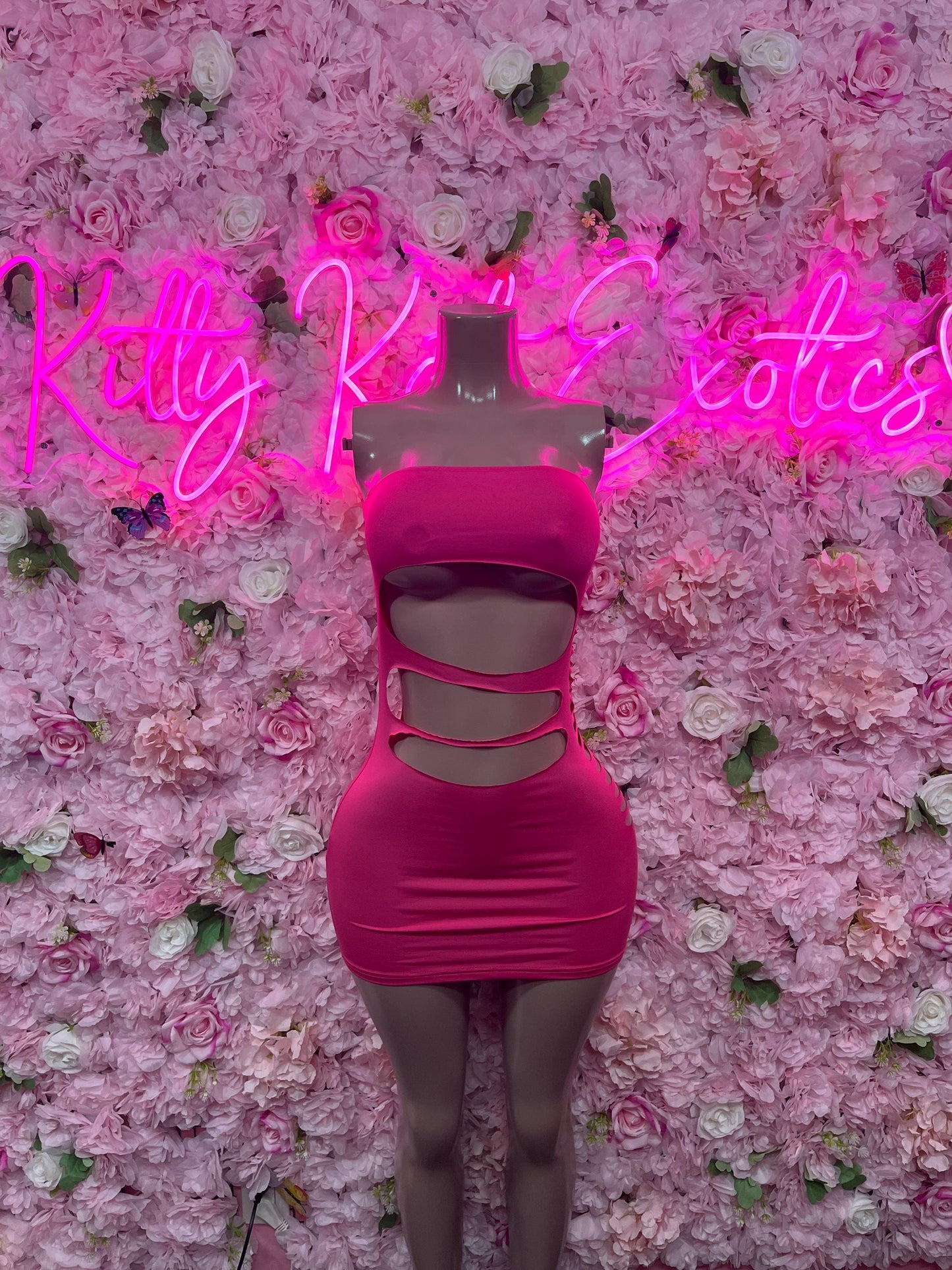 Womens Clothing Dress Pink - Exotic Dancewear Elegant and Sexy Evening Dress for Performers, Events, or Special Occasions