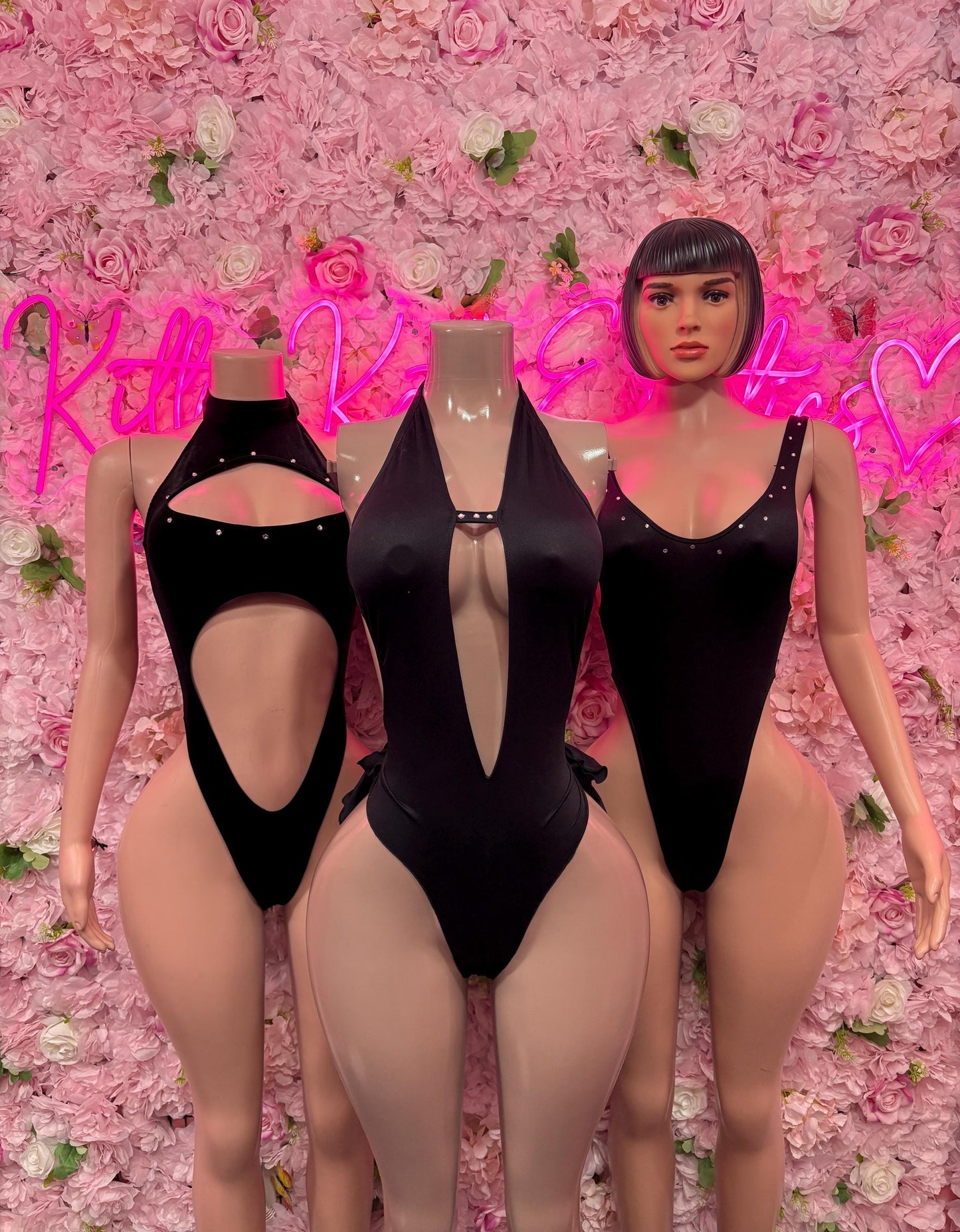 Bartender One Piece Black Bodysuit Exotic Dancewear for Performers, Raves, or Night Out | Sexy and Flattering Style