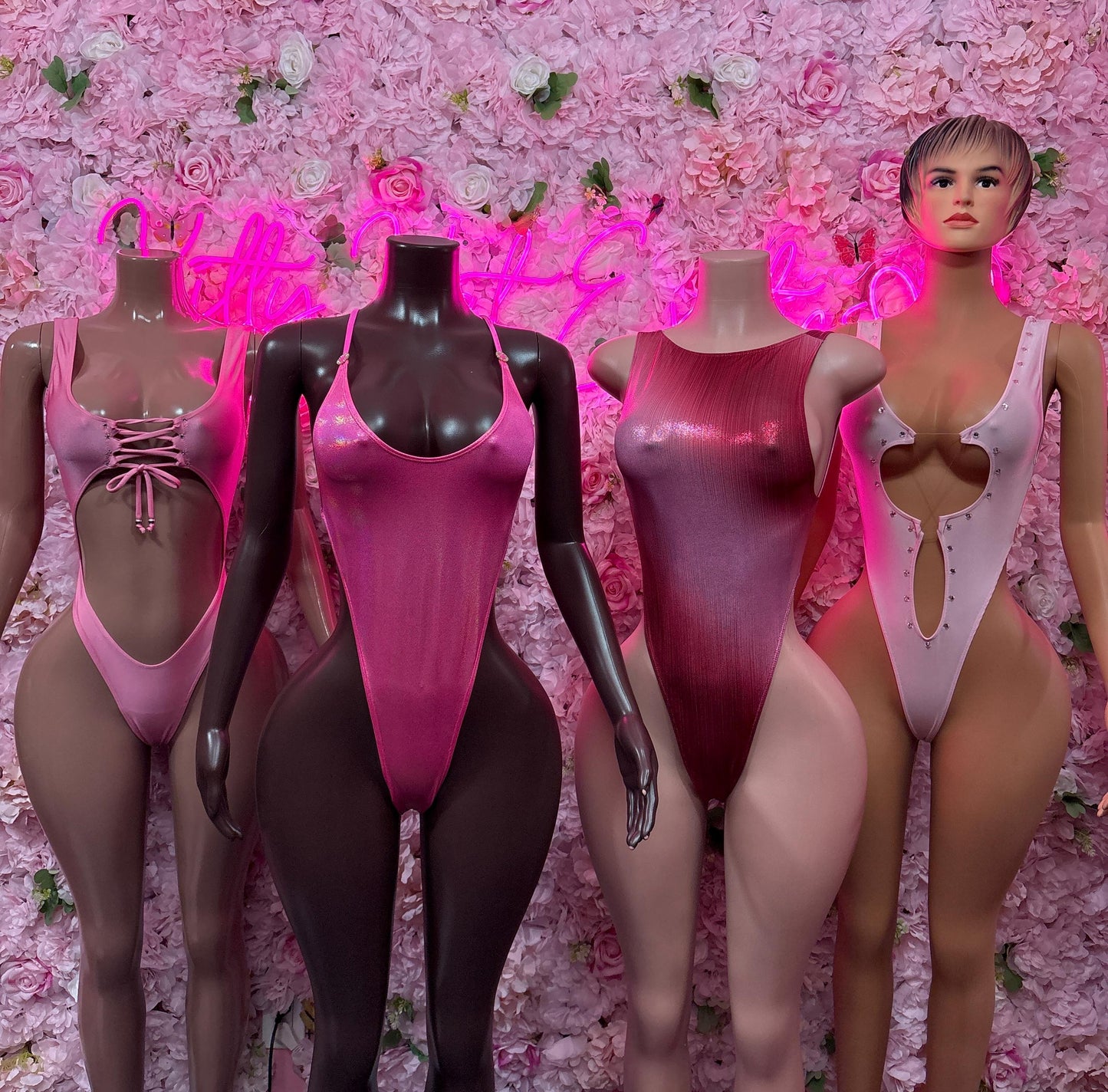 Festival Outfit One Piece Pink - Exotic Dancewear Elegant and Sexy Evening Dress for Performers, Events, or Special Occasions