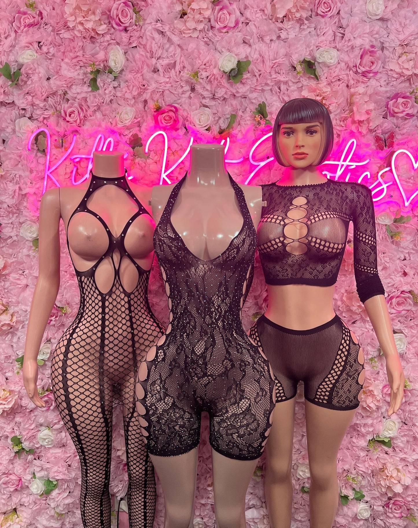 Exotic Dancewear Lingerie One Piece Fishnet Black Dancewear Exotic Wear Festival Wear