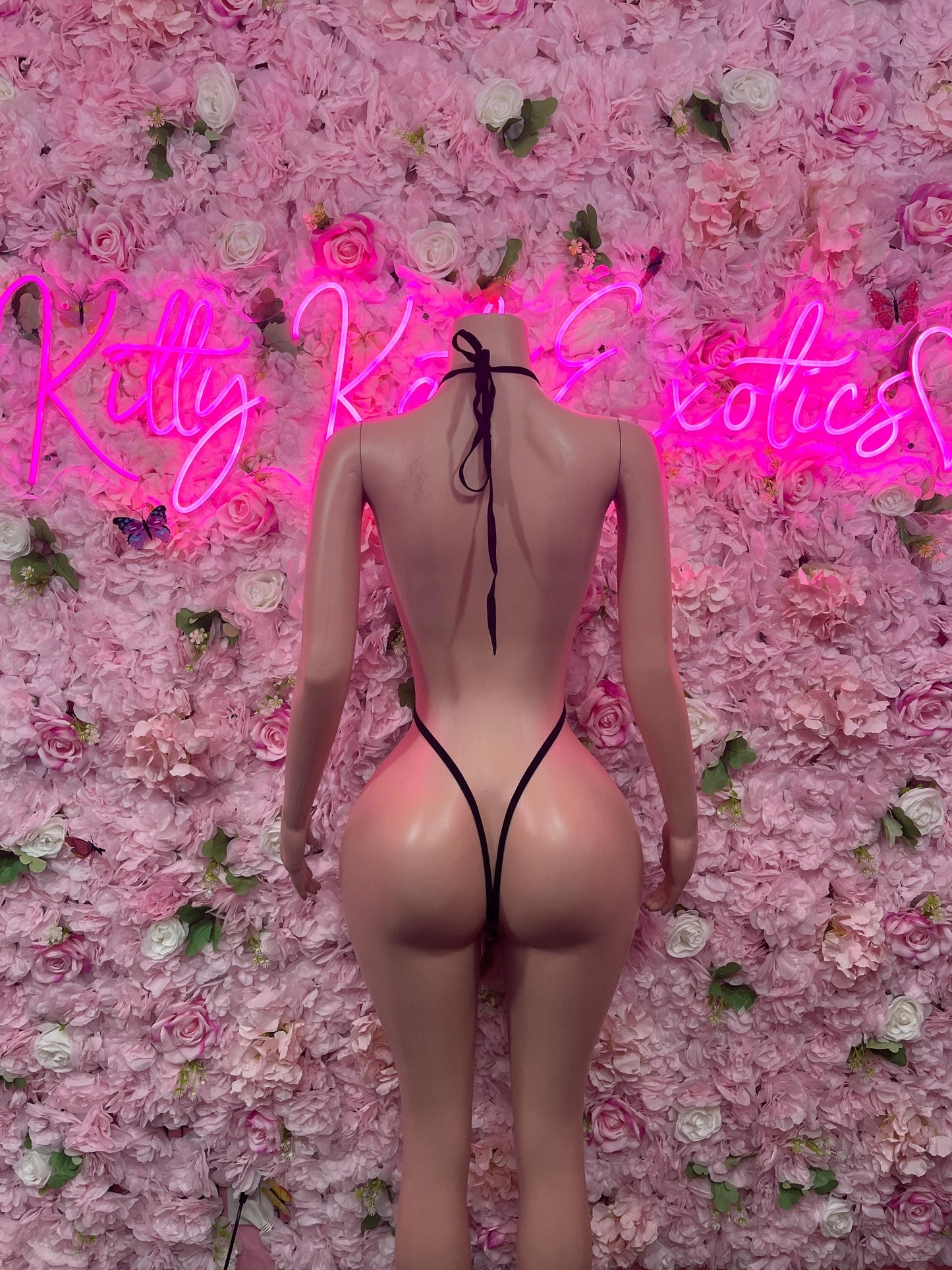 Festival One-Piece Black Slingshot Exotic Dancewear for Performers, Raves, or Night Out | Bottle girl Outfits