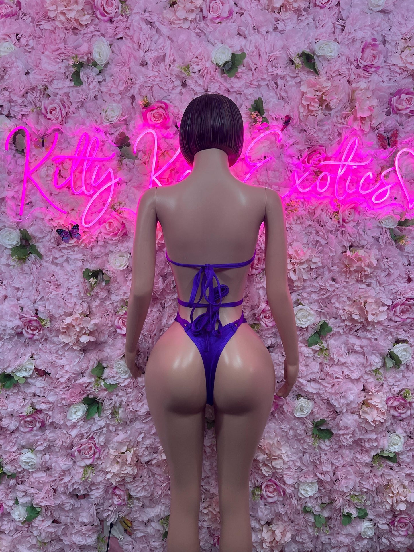 Festival Two-Piece Bodysuit - Purple Design | Exotic Dancewear for Performers, Raves, & Nights Out