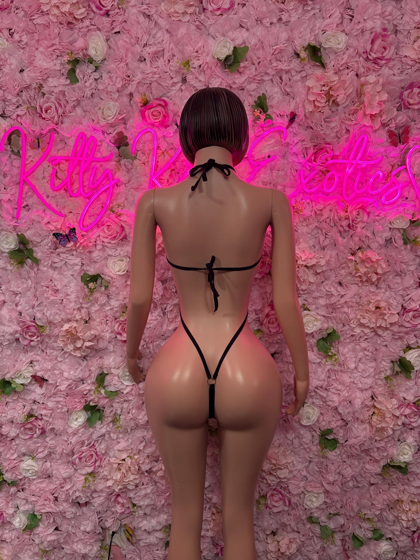 Exotic Dancewear One - Piece Black Slingshot Exotic Dancewear for Performers, Raves, or Night Out | Sexy and Flattering Style