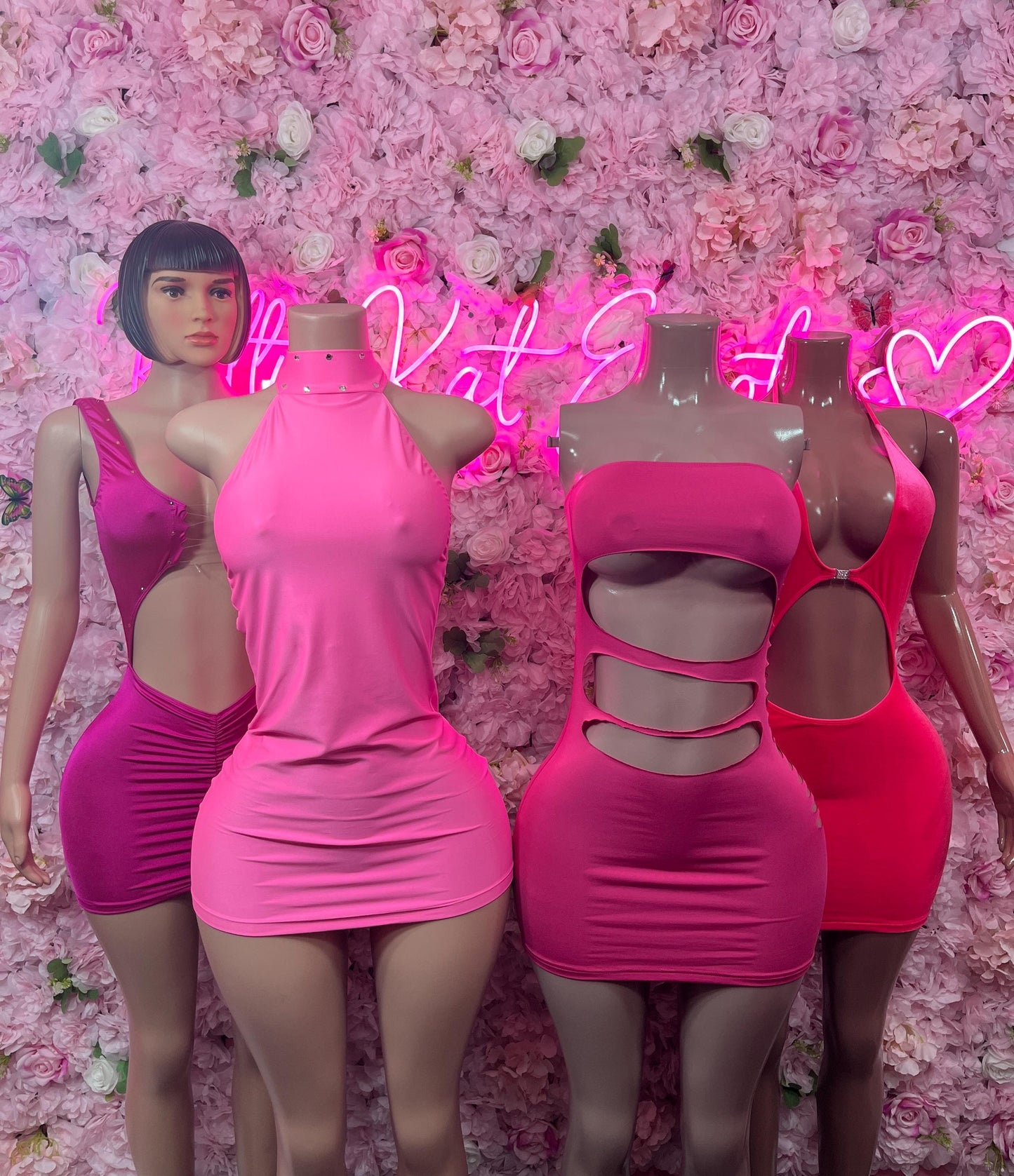 Womens Clothing Dress Pink - Exotic Dancewear Elegant and Sexy Evening Dress for Performers, Events, or Special Occasions