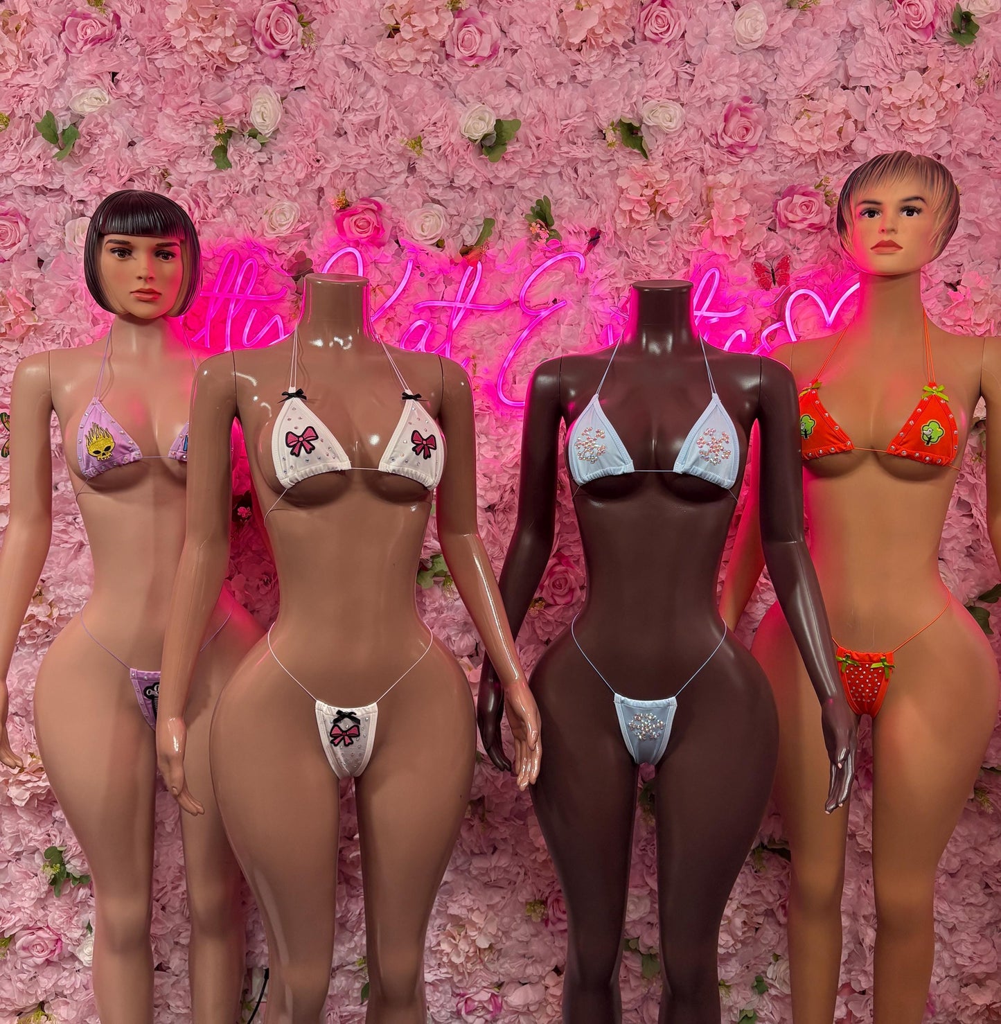 Rave Wear Two-Piece Orange Custom Bikini Cute Swimsuit Set for Beach, Pool, or Vacation | Exotic Dancewear Festival wear