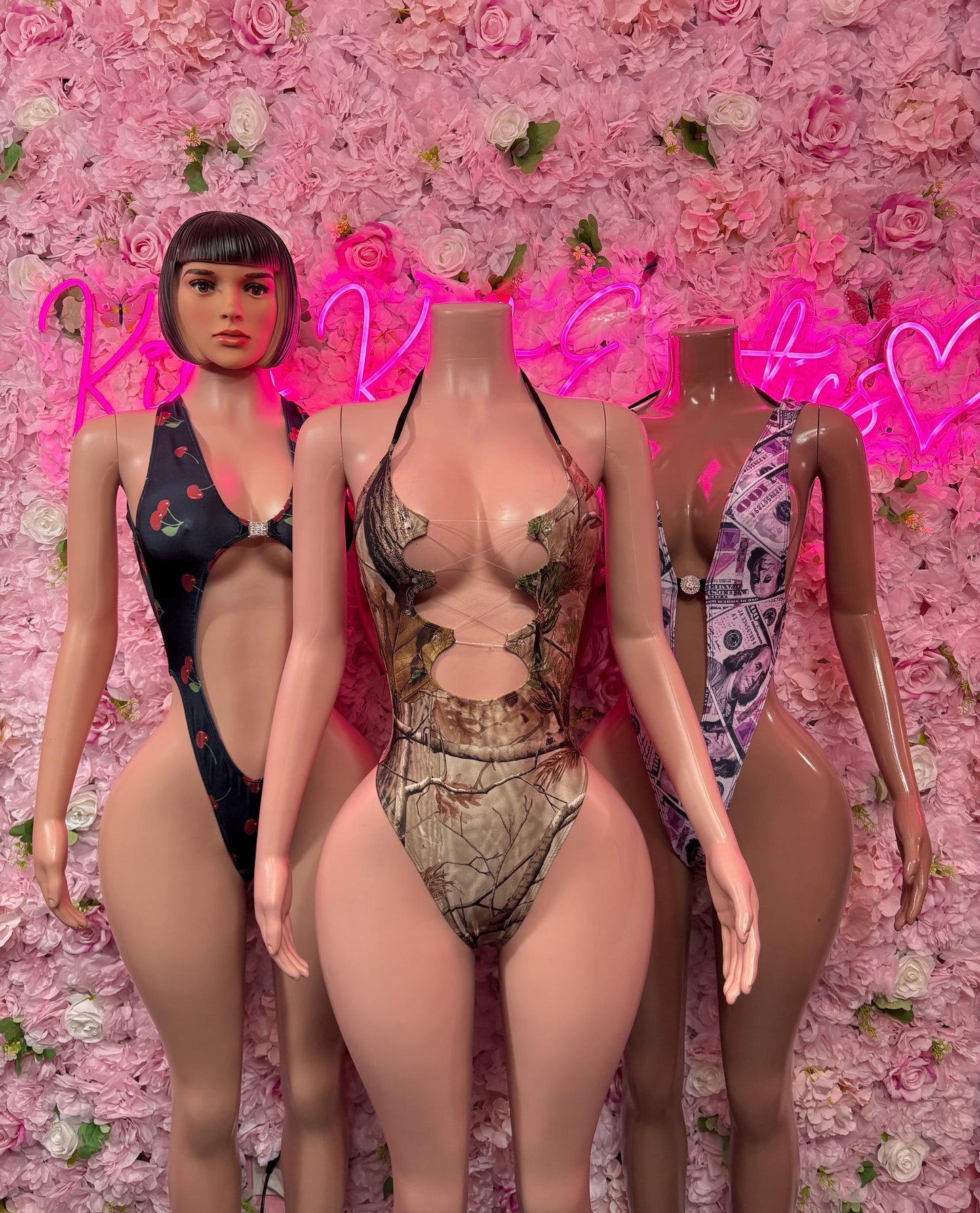 Rave Outfit One-Piece Cherries Bodysuit Stunning Metallic Outfit for Parties, Night Out, or Special Occasions |