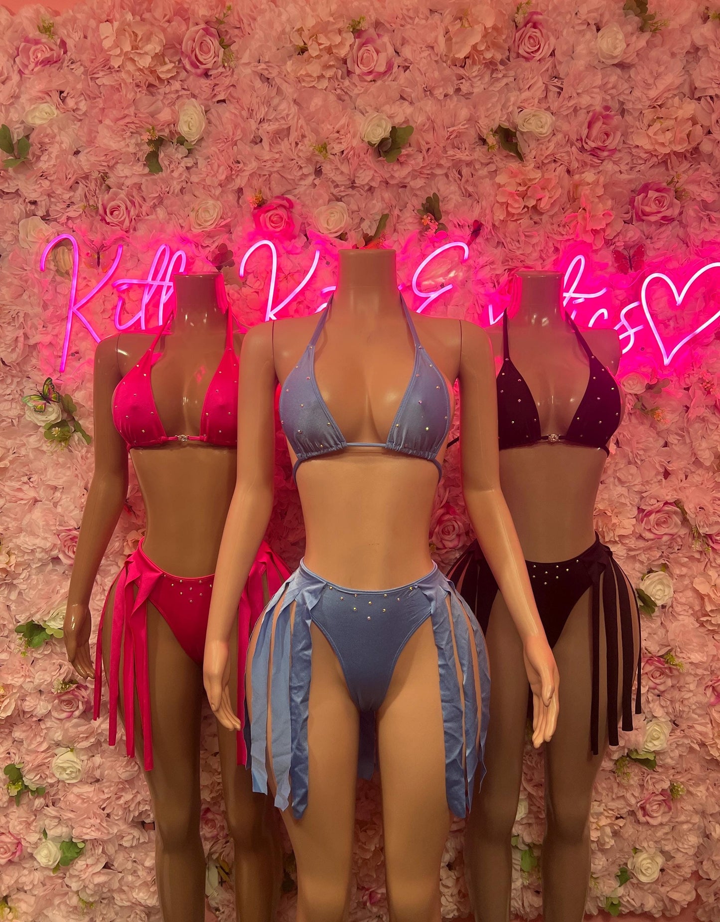 Rave Outfit Two-Piece Black Fringe Exotic Dancewear Costume Sexy Festival Outfit, Rave Performance Set, Stripper & Go-Go Dancer Wear