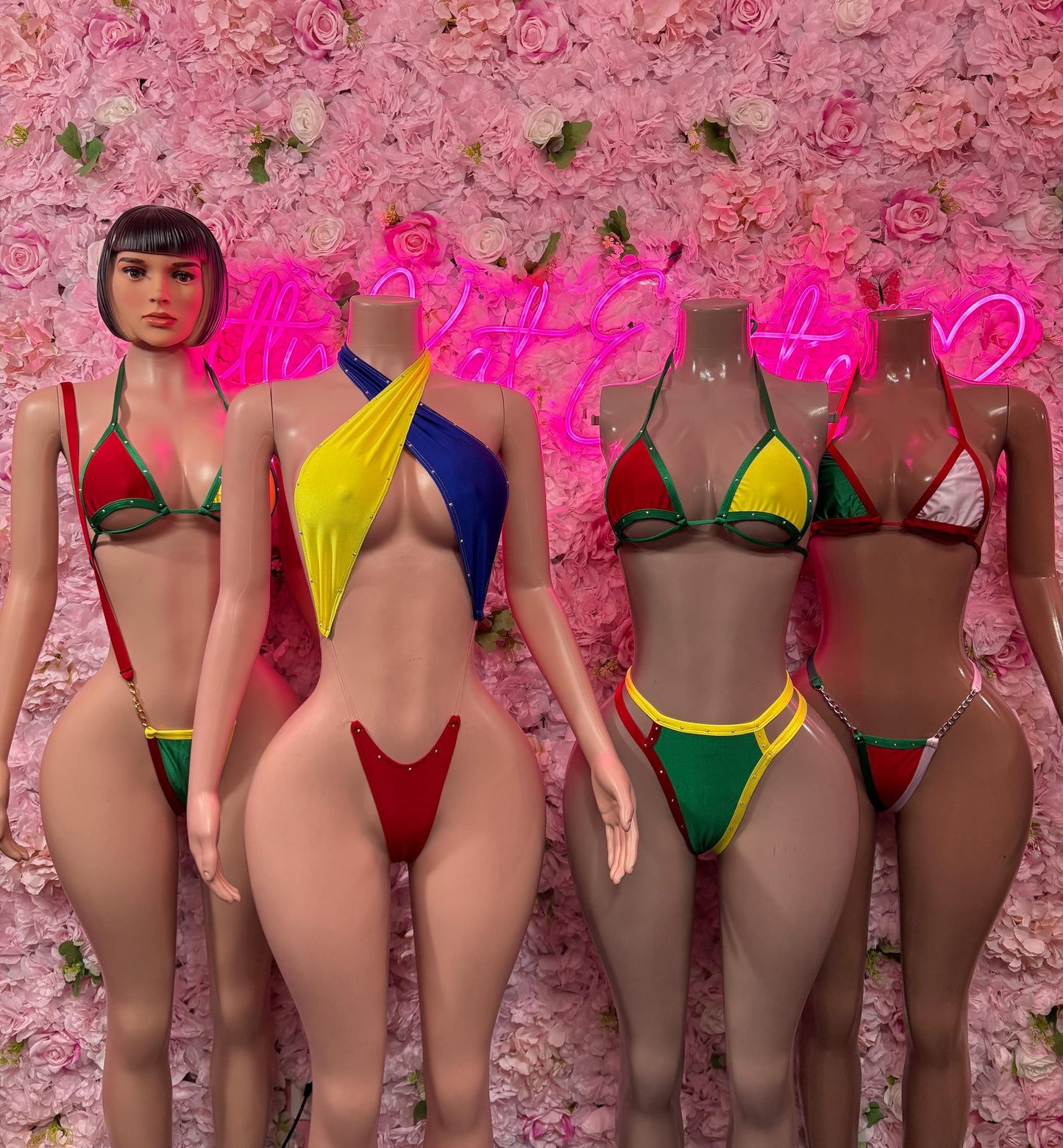 Carnival Outfit Bolivian Flag Bikini Swimsuit Flag Swimwear Beachwear Festival Outfit