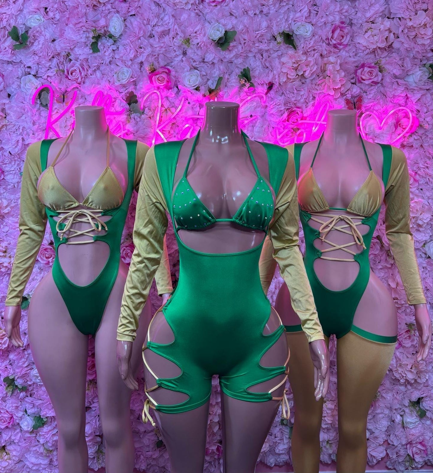 St Patricks Day Green Bottlegirl One Piece, Bodysuit - Exotic Dancewear, Bartender Sexy for Performers, Events, or Special Occasions