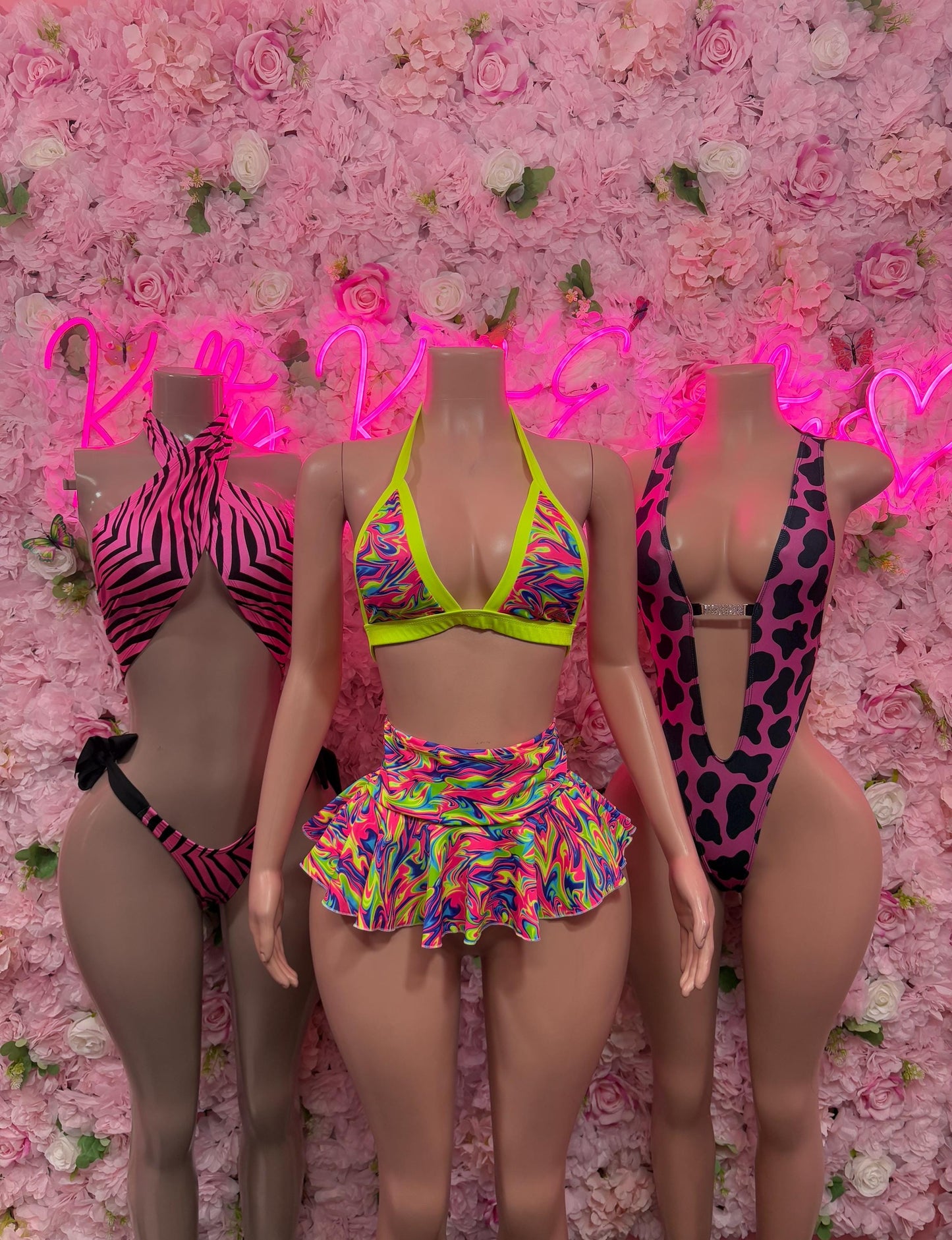 Festival One Piece Pink Animal Print - Elegant and Sexy Evening Dress for Performers, Events, or Special Rave Outfit