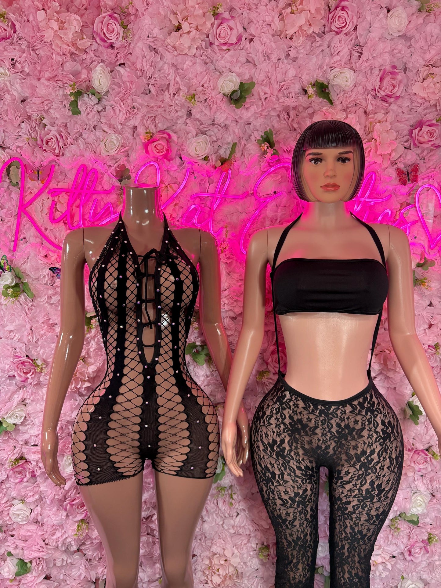 Exotic Dancewear - One Piece Fishnet Black - Ravewear, Festival Outfit, EDM Dancewear