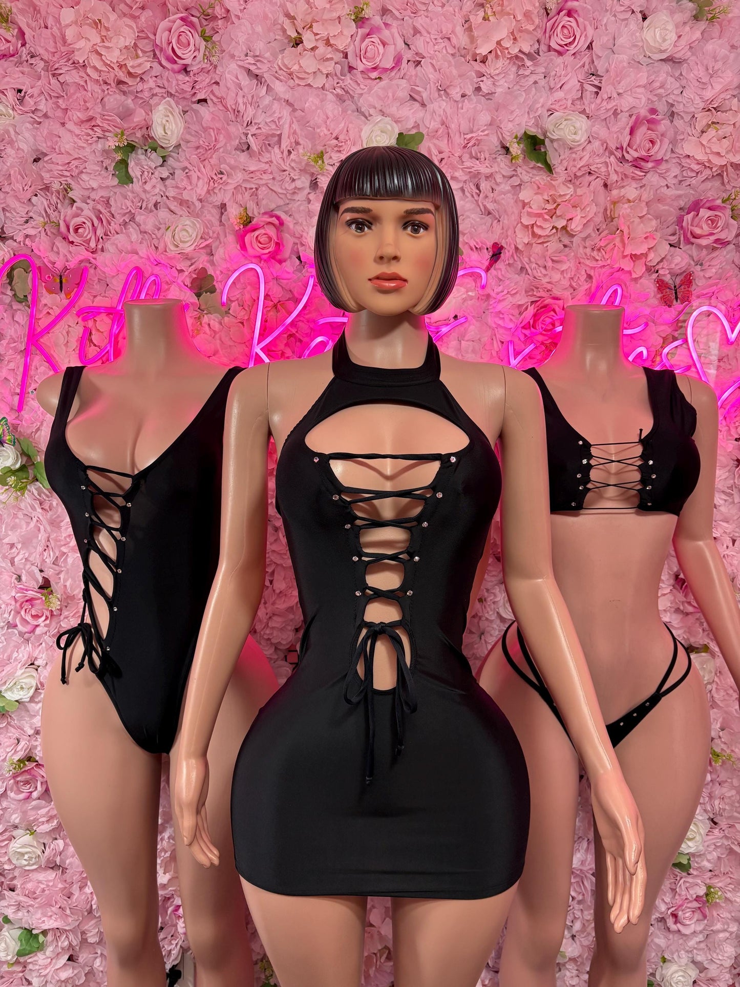 Bartender Outfit One Piece Black Bodysuit Ravewear - Sexy Festival Outfit, Clubwear, Performance Costume, EDM Party Wear