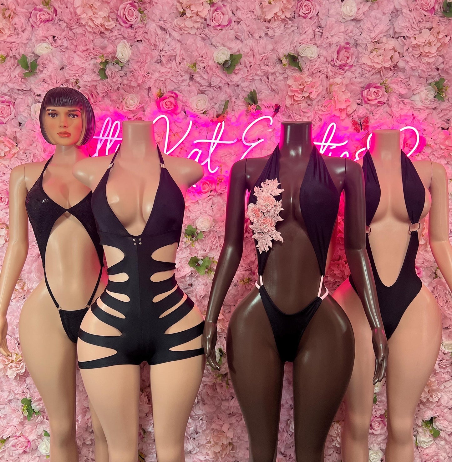 Bottlegirl Outfit One Piece Black/Pink Slingshot Ravewear - Sexy Festival Outfit, Clubwear, Performance Costume, EDM Party Wear