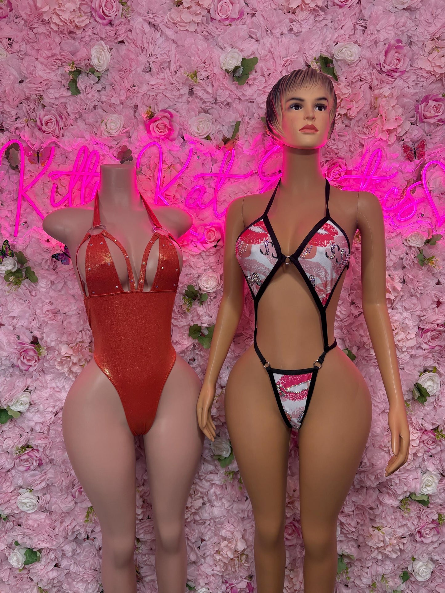 Exotic Dancewear One Piece Bodysuit Kisses Slingshot - Sexy Performance Costume, Latin Sultry, Bold Dance Outfit, Womens Party Outfit