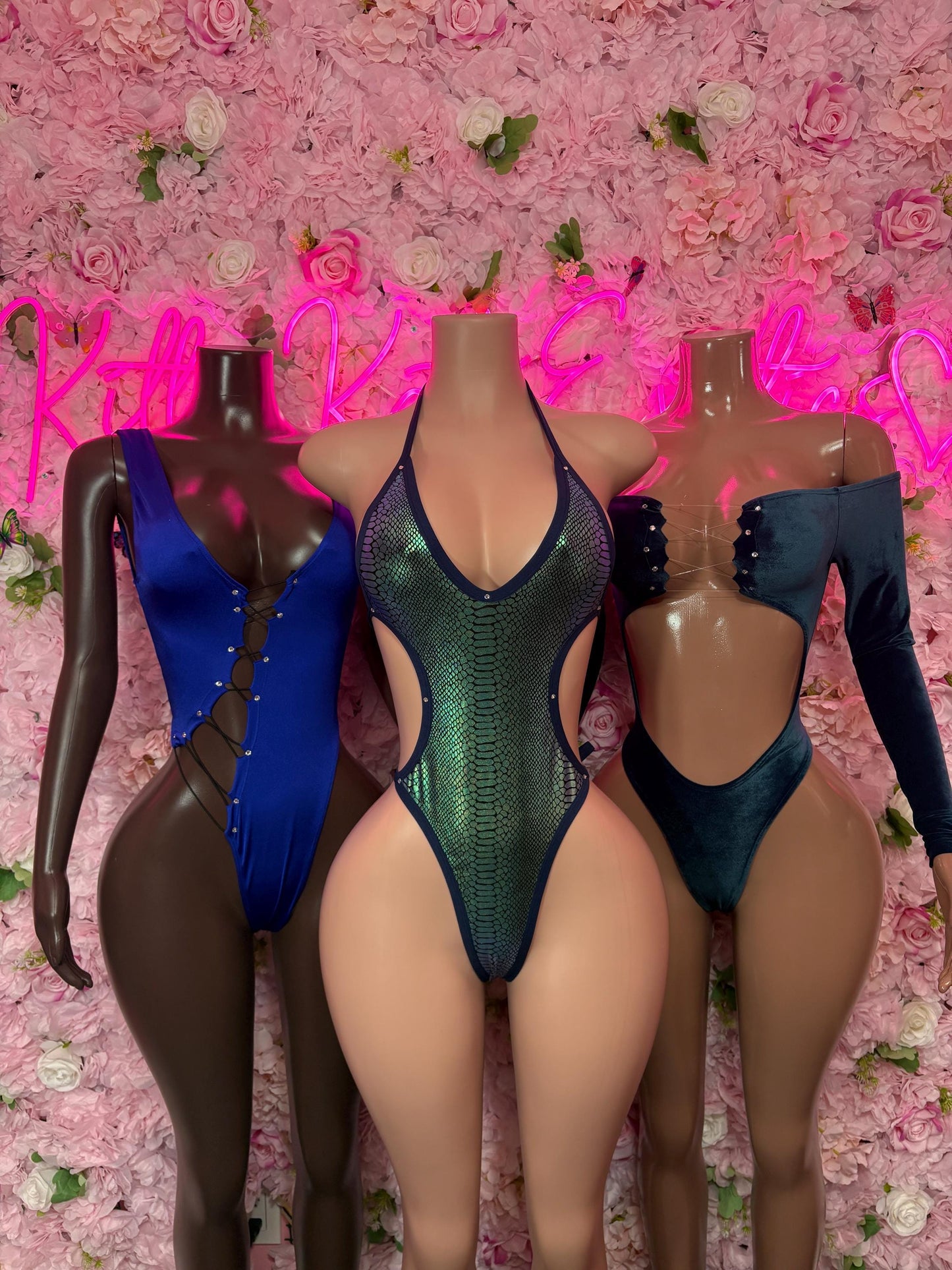 Bartender One Piece Bodysuit Royal Blue -Bottlegirl - Dancewear Exotic Wear