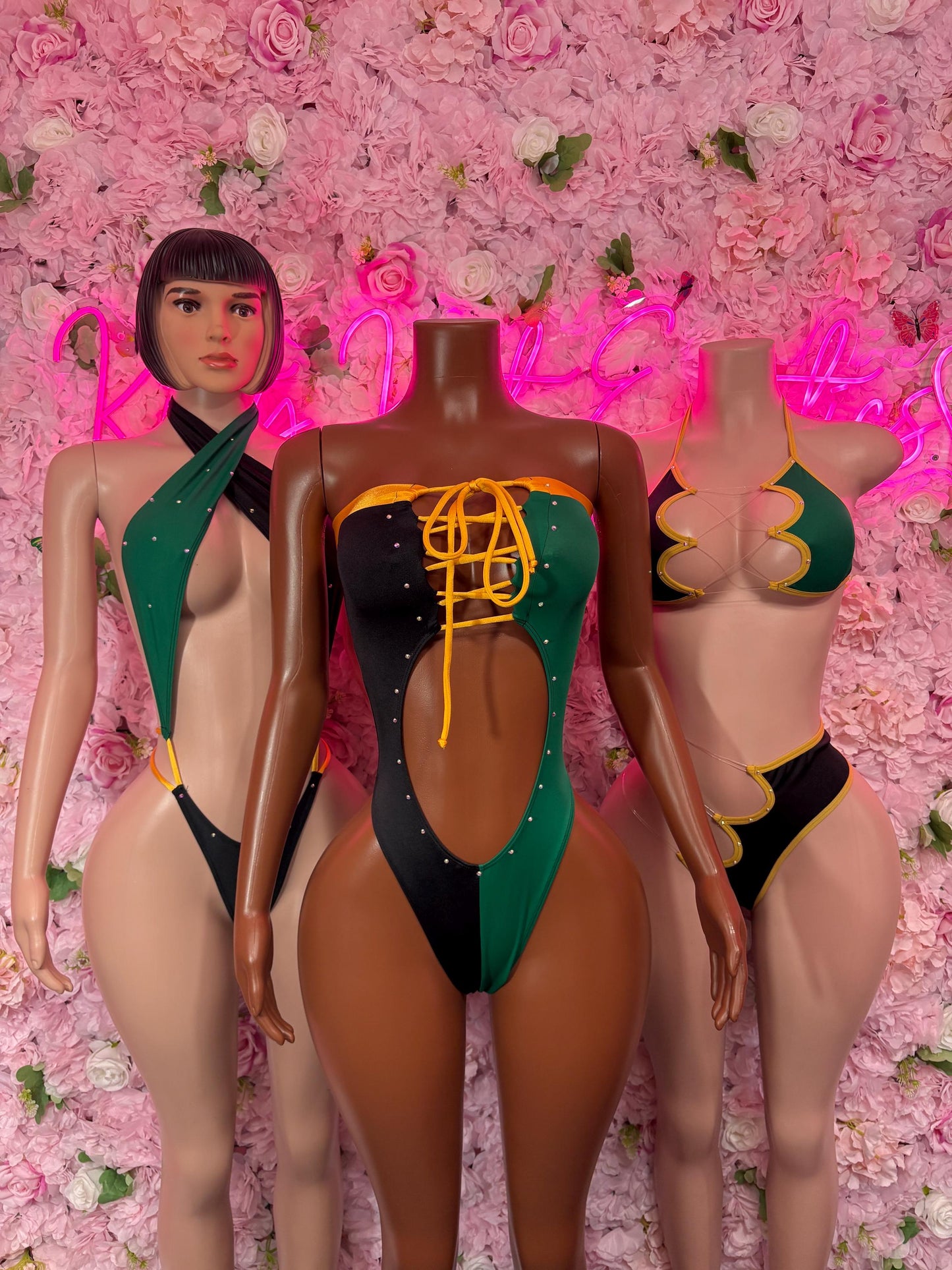 Jamaica Flag Bodysuit Set | One-Piece Swimsuit | Festival Outfit | Jamaica Bikini | Country Flag Swimwear | Beachwear | Carnival Outfit