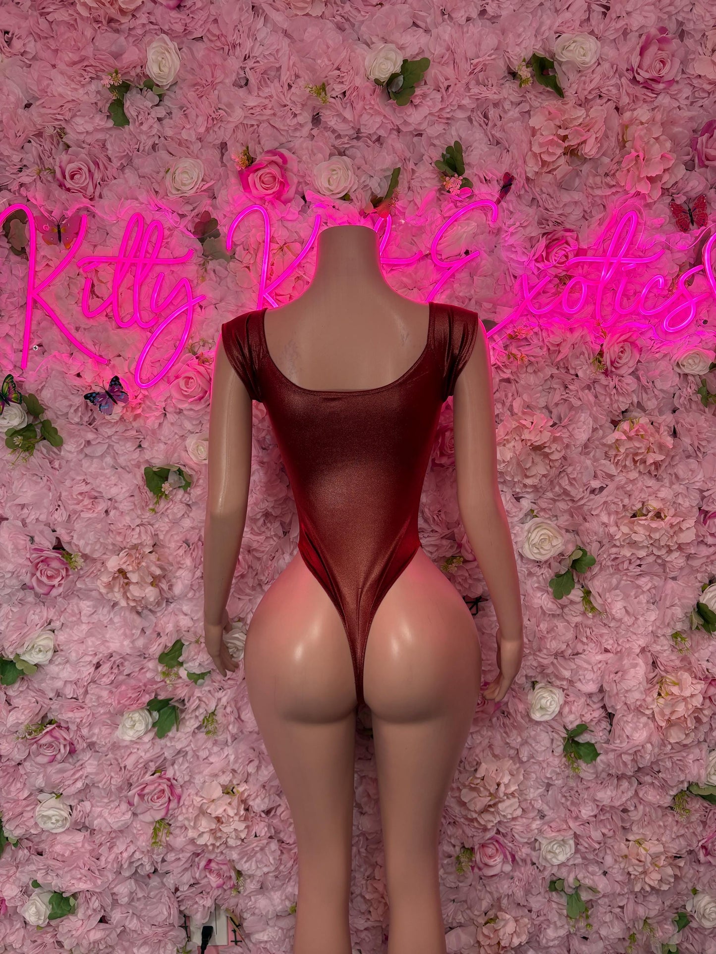 Bartender - One Piece Bodysuit Red - Sexy Performance Costume, Exotic Dancewear, Bold Dance Outfit, Womens Party Outfit