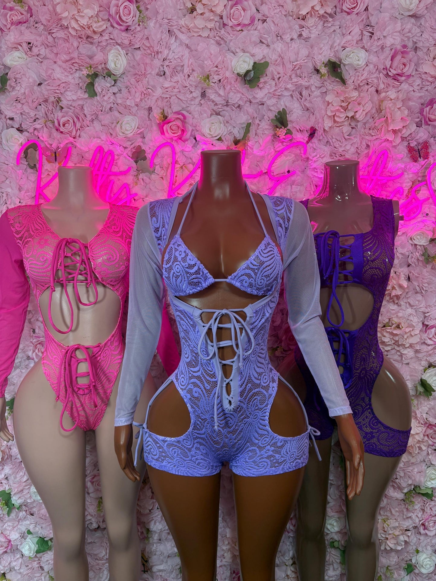 Ravewear Bodysuit One-Piece Lilac Exotic Dancewear, Ravewear for Performers, Raves, or Night Out | Bottle girl Outfits