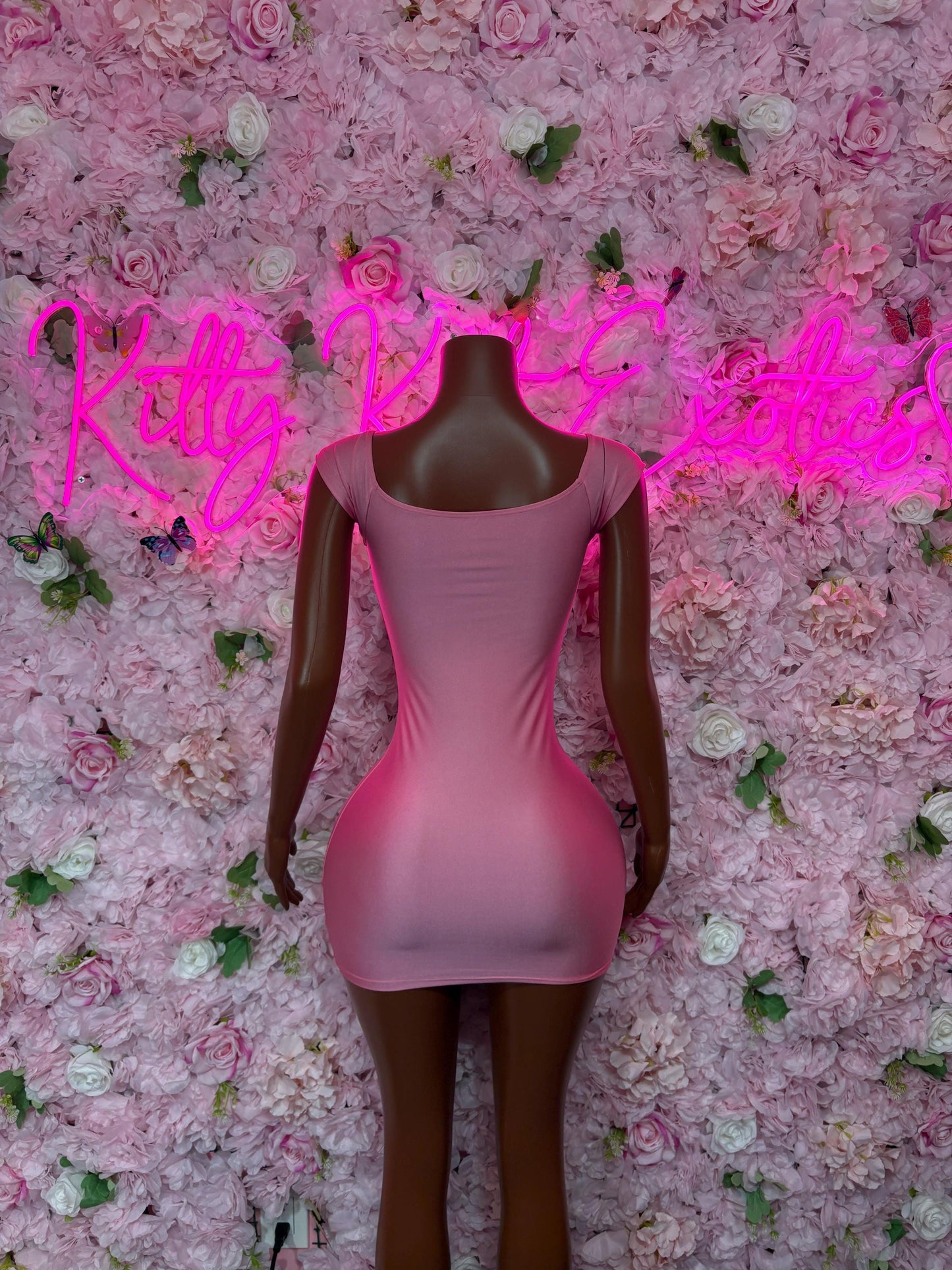 Exotic Dancewear Pink Dress Sexy Party Outfit, Clubwear, or Night Out Fashion | Shiny and Bold Statement Look Women's Clothing