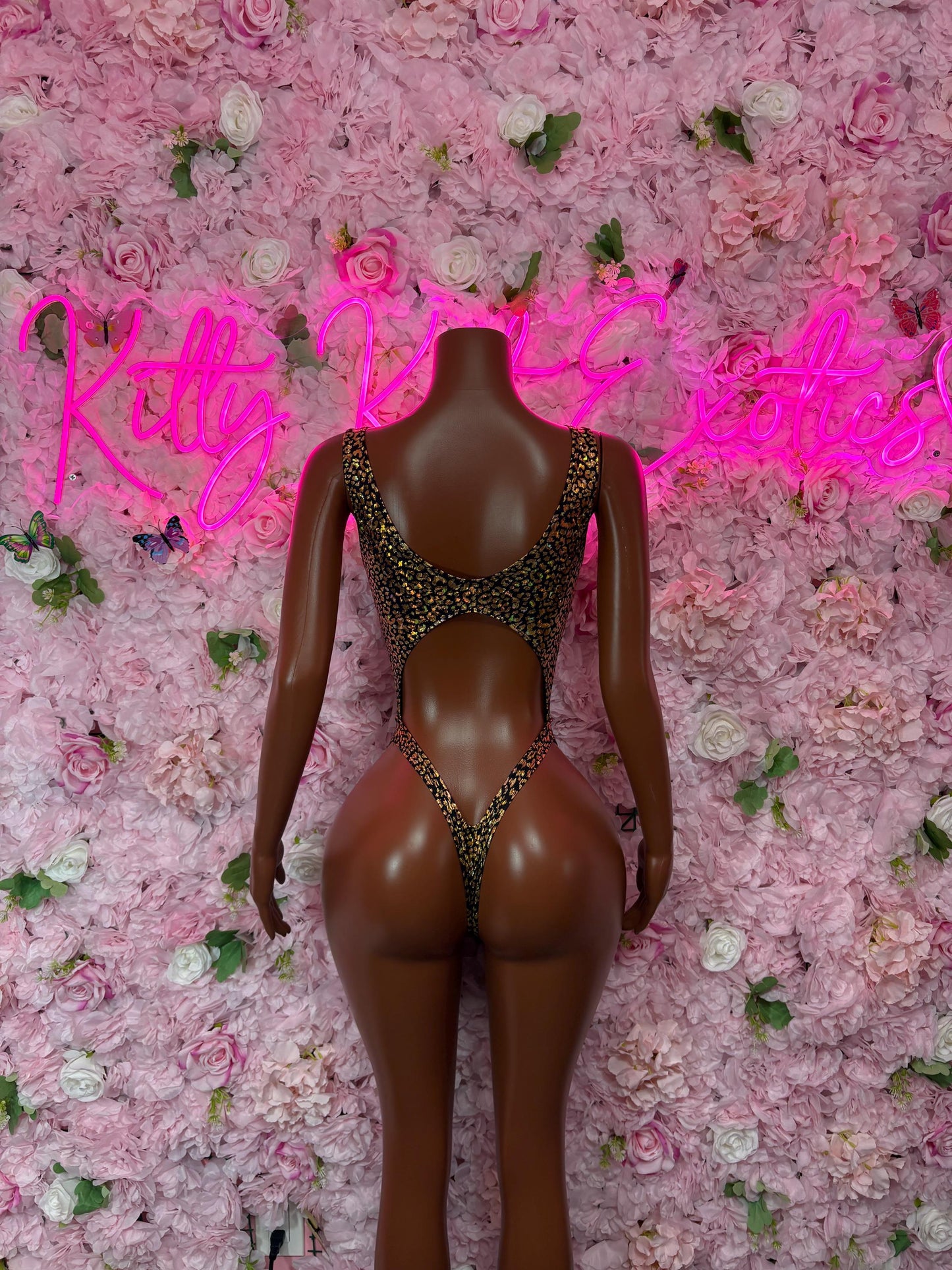 Bottlegirl One-Piece Cheeta Bodysuit Exotic Dancewear, Ravewear for Performers, Raves | Bottle girl Outfits