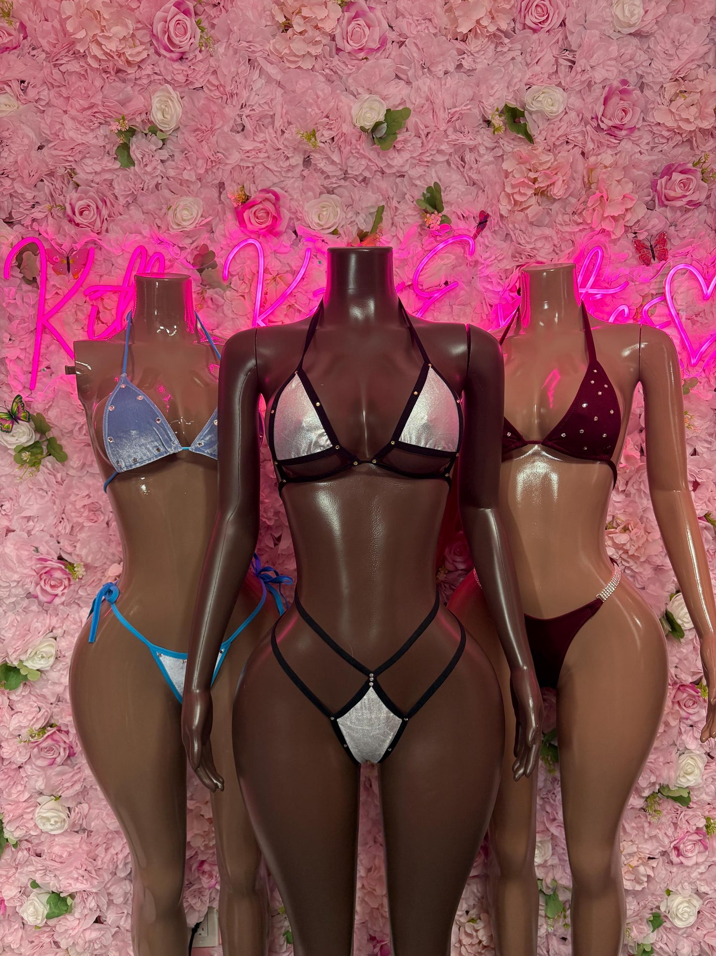 Summer Bikini Swimwear Two-Piece Blue Bikini Cute Swimsuit Set for Beach, Pool, or Vacation | Exotic Dancewear Festival wear