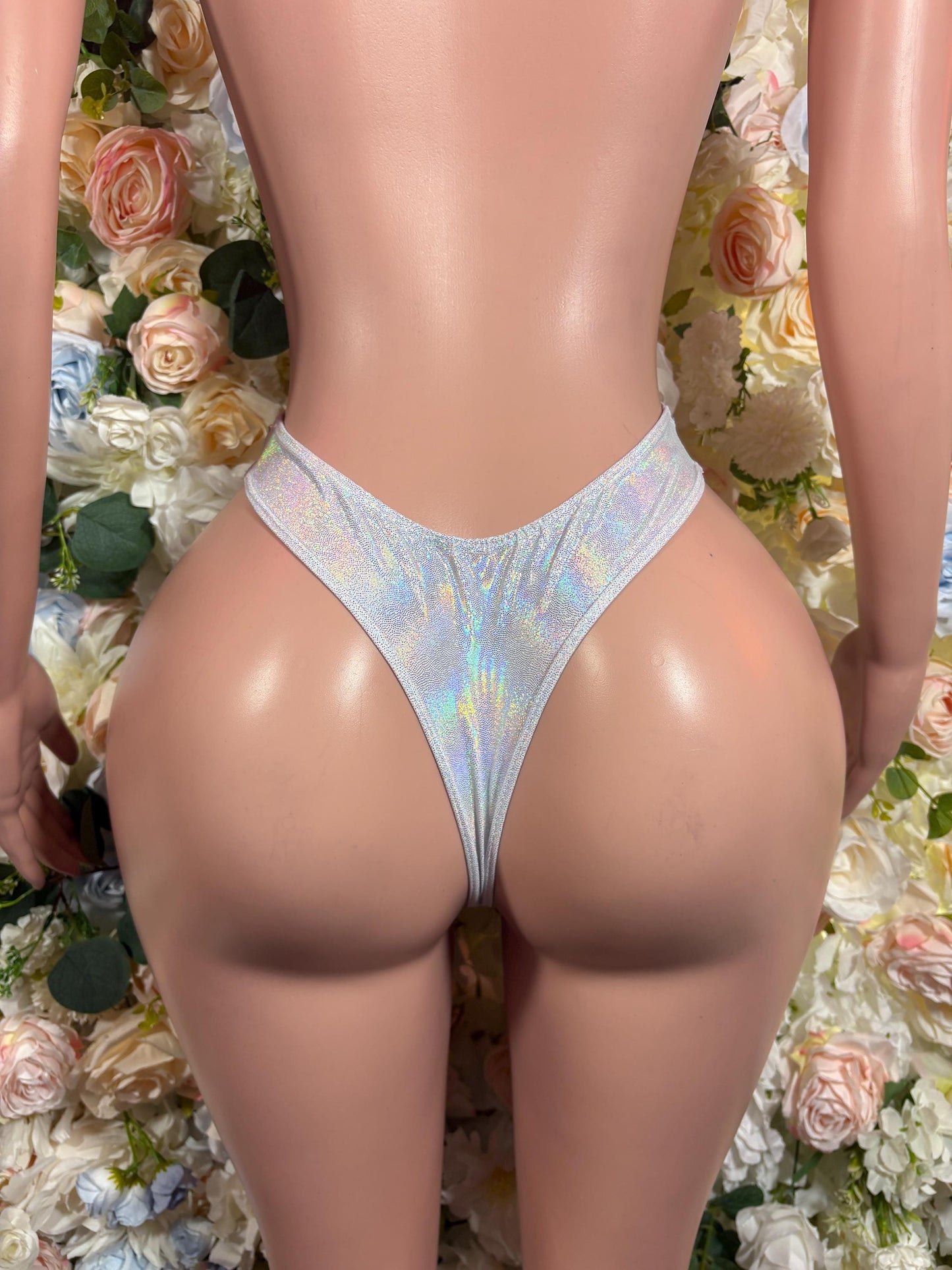 Bartender - Waitress Thong Silver Metallic - Womens Comfortable Stylish Lingerie, Exotic Dancewear, Everyday Intimate Underwear
