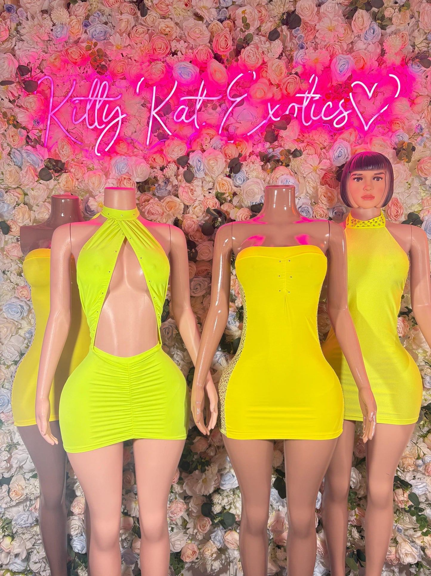 Rave Outfit Yellow Summer Dress Exotic Dancewear, Ravewear for Performers, Raves, or Night Out | Bottle girl Outfits