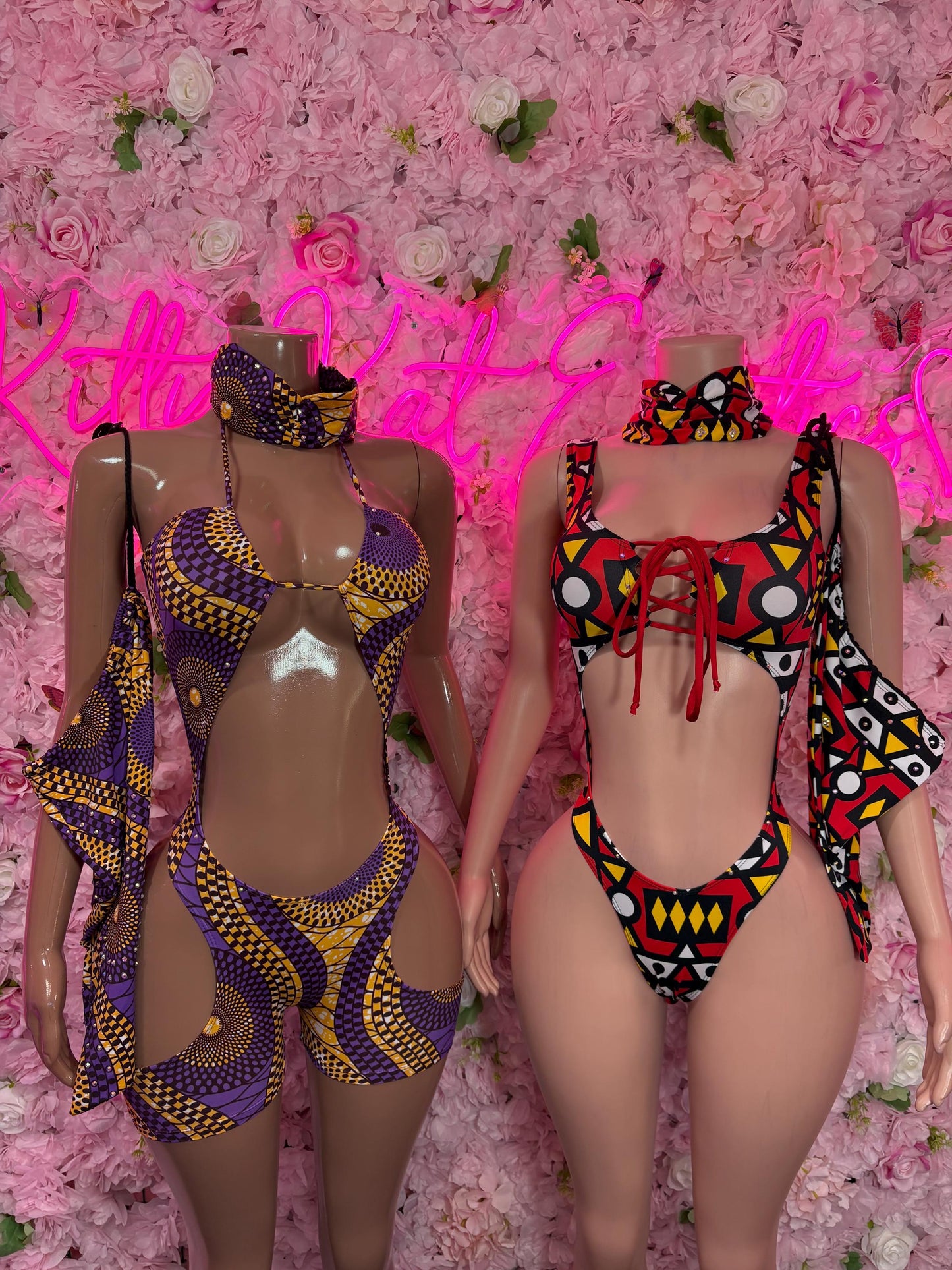 Africa Festival Outfit Afro House One- Piece Bodysuit With Bag - Sexy Performance Costume, Sultry, Bold Dance Outfit, Womens Party Outfit