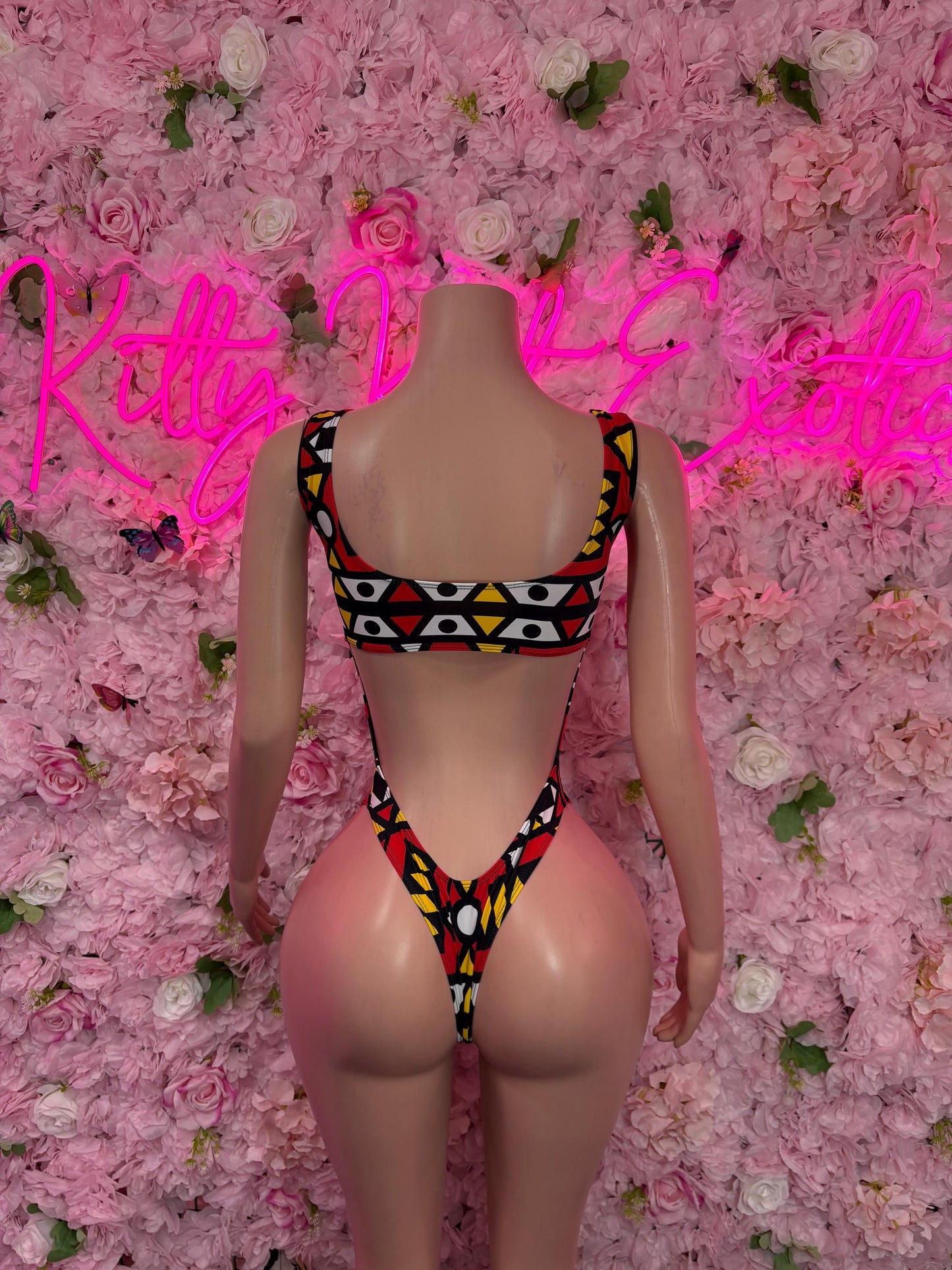 Africa Festival Outfit Afro House One- Piece Bodysuit With Bag - Sexy Performance Costume, Sultry, Bold Dance Outfit, Womens Party Outfit